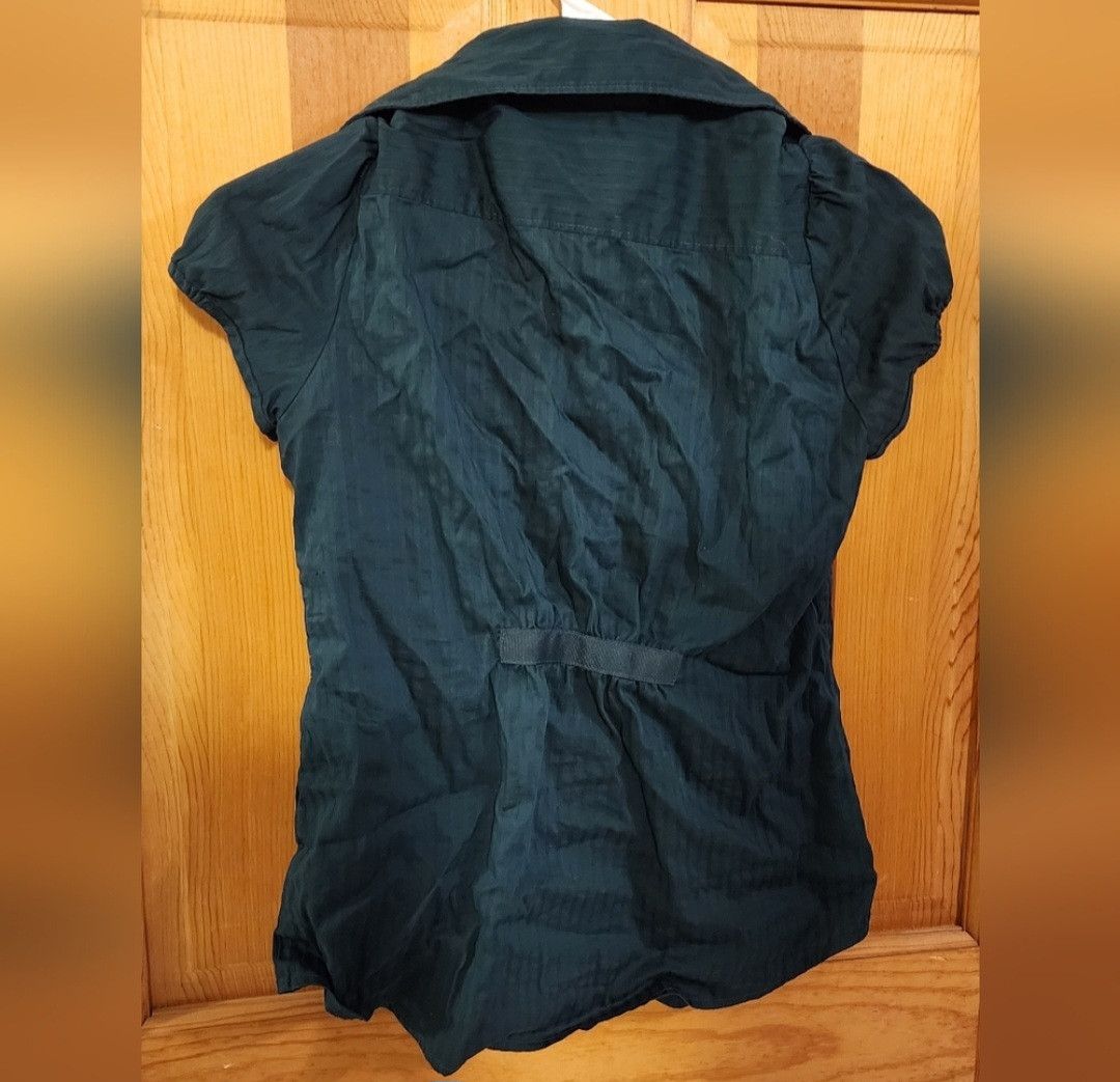 Banana Republic Banana Republic Petite Green Dress Short Sleeve Shirt XS PXS Size XS / US 0-2 / IT 36-38 - 2 Thumbnail