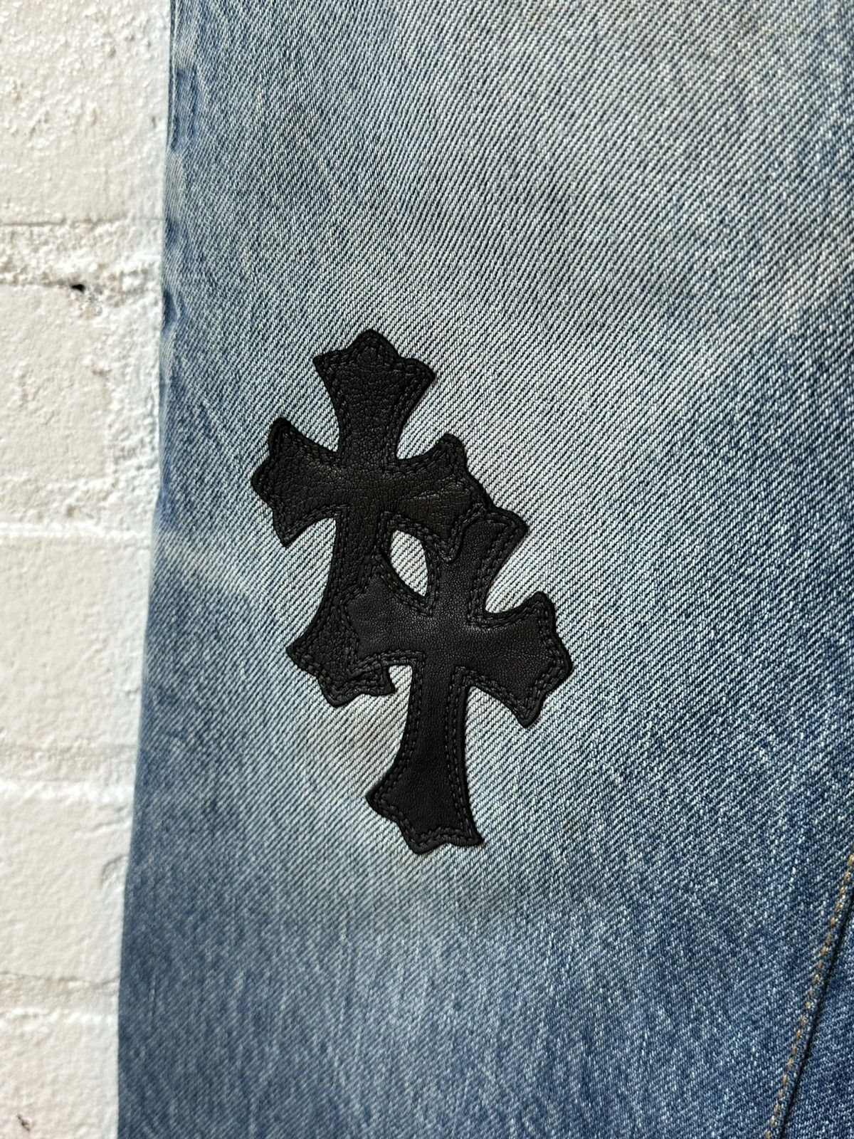 Chrome Hearts CHROME HEARTS LEVI 501 CROSS PATCH JEANS Size US 33 - 4 Thumbnail