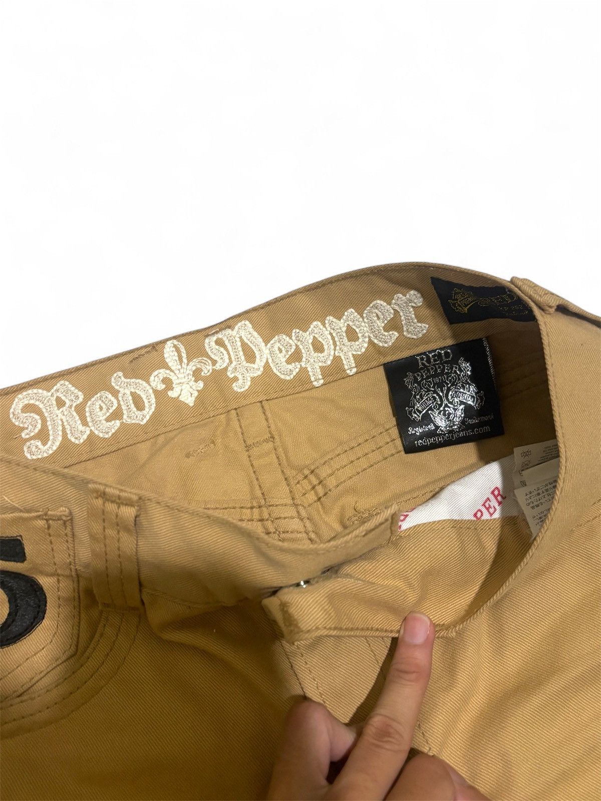 Other Red Pepper Japan Pants Skull & Flag Embroidery Size US 29 - 4 Thumbnail
