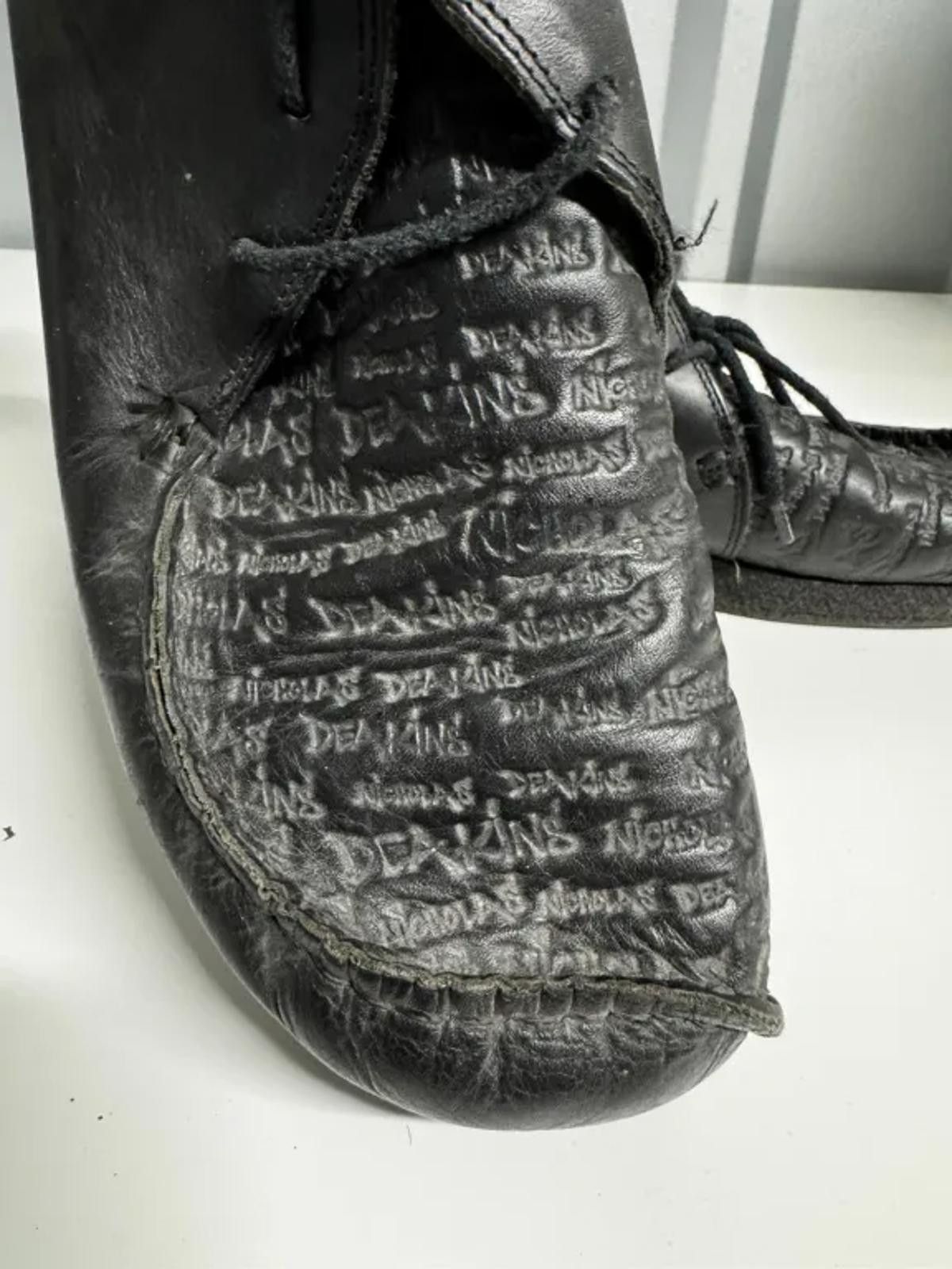 Designer Nicholas Deakin Black Leather Lace-Up Shoes Size US 10 / EU 43 - 3 Thumbnail