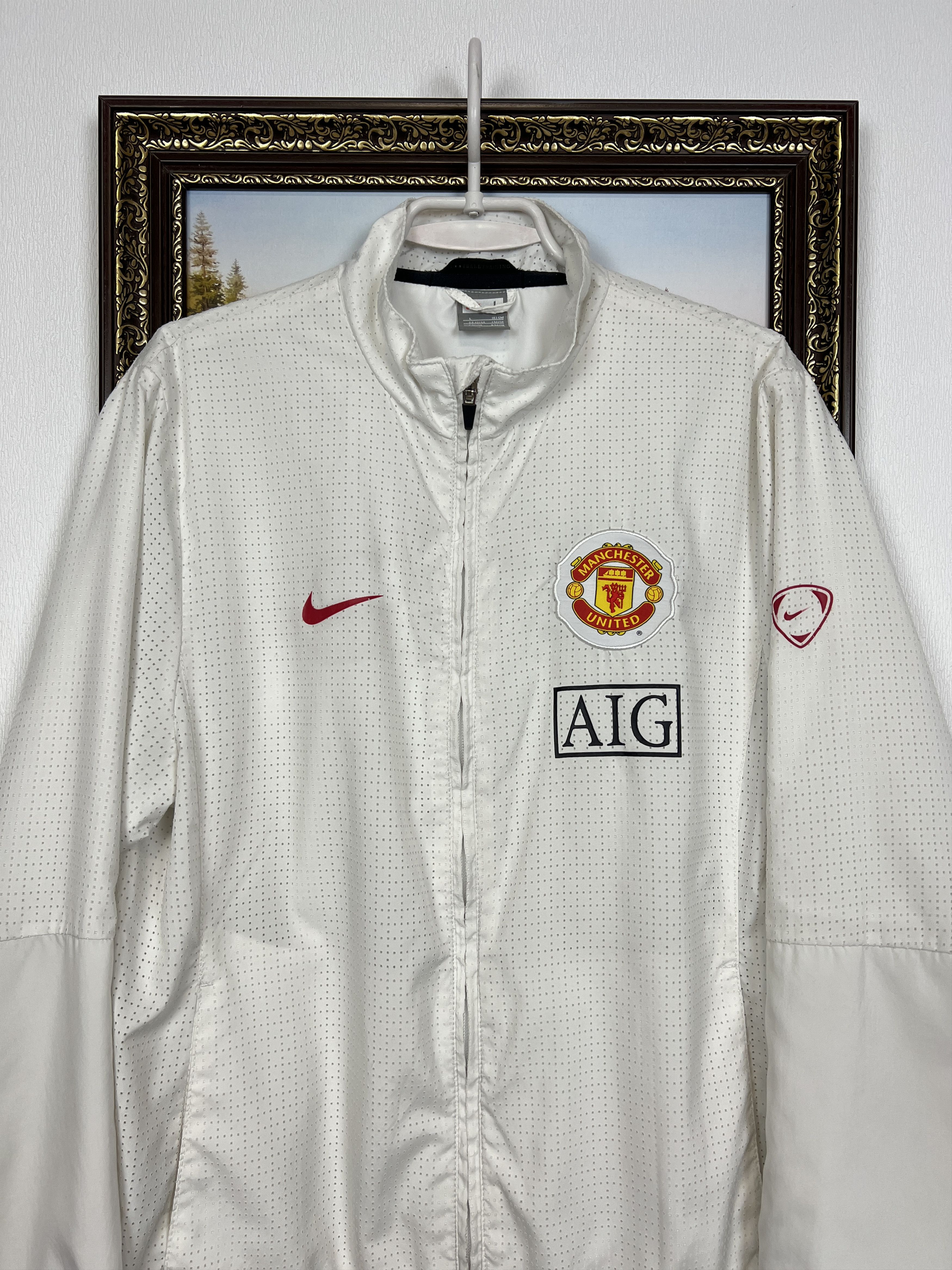Nike Vintage Nike AIG Manchester United Football Jacket Size US L / EU 52-54 / 3 - 2 Thumbnail