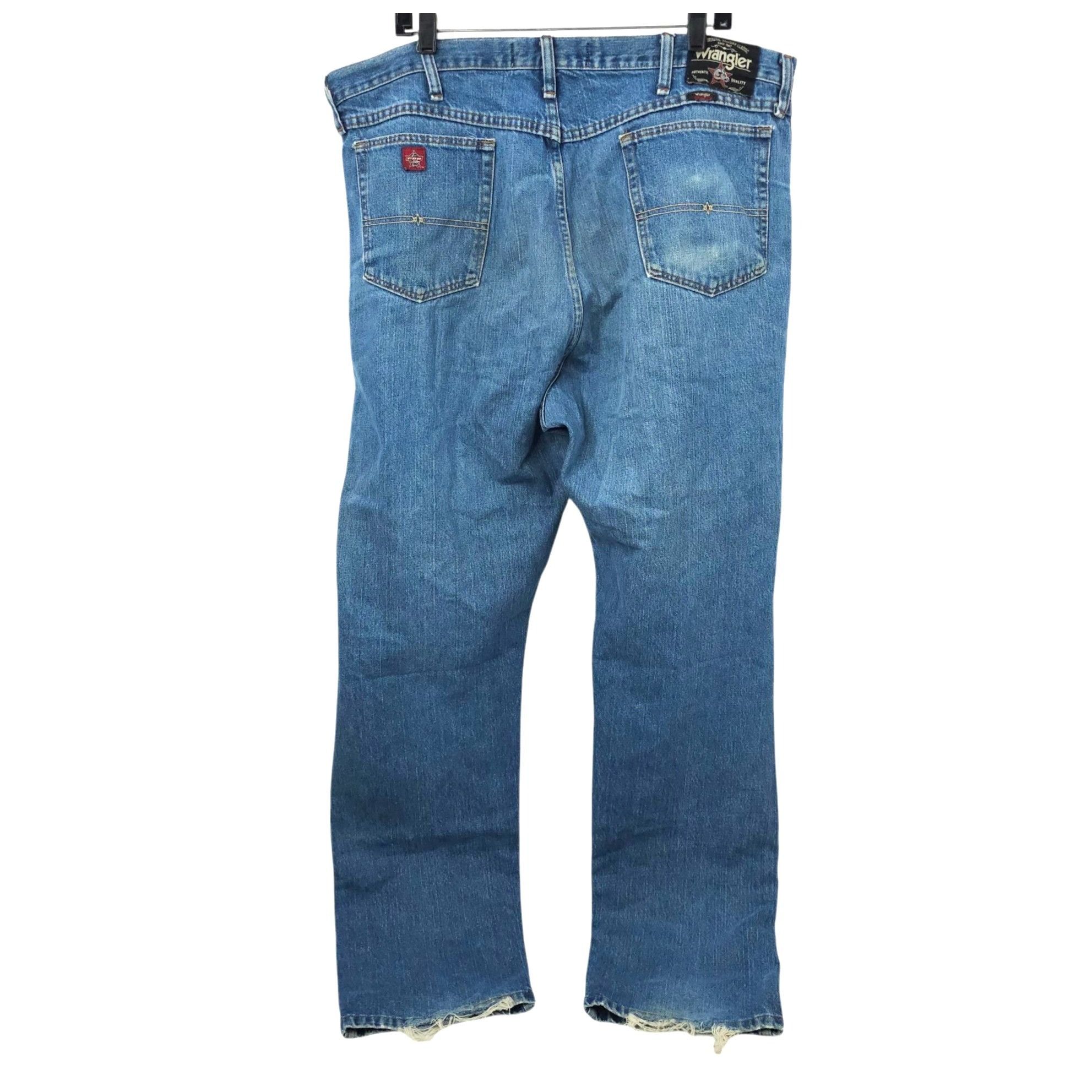 Wrangler Wrangler PBR Relaxed Fit Jeans Mens 40x34 Original Western Size US 40 / EU 56 - 2 Thumbnail