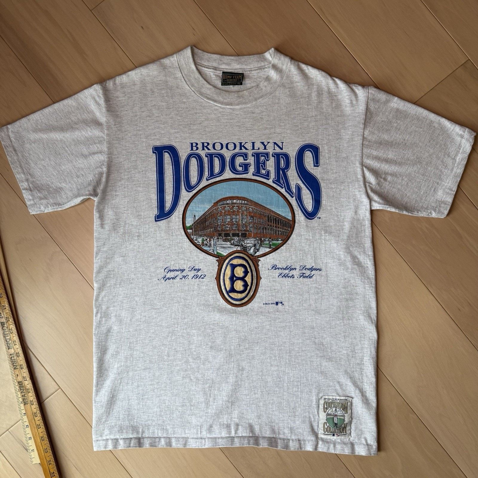 Vintage Vintage Brooklyn Dodgers Shirt XL Gray 90s MLB Baseball Size US XL / EU 56 / 4 - 3 Thumbnail