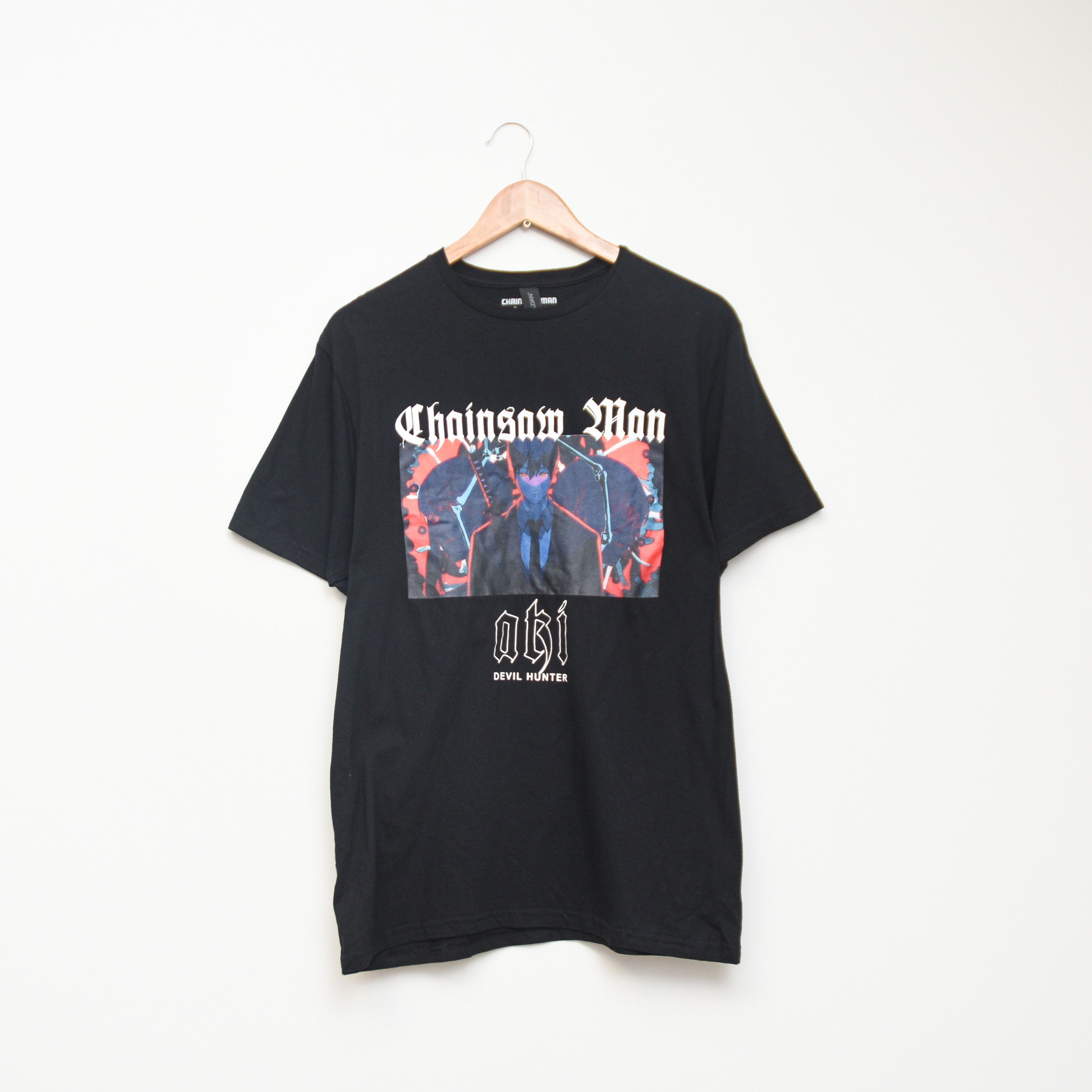 Anime Chainsaw Man Aki Hayakawa Anime T-Shirt Devil Hunter Size US M / EU 48-50 / 2 - 1 Thumbnail