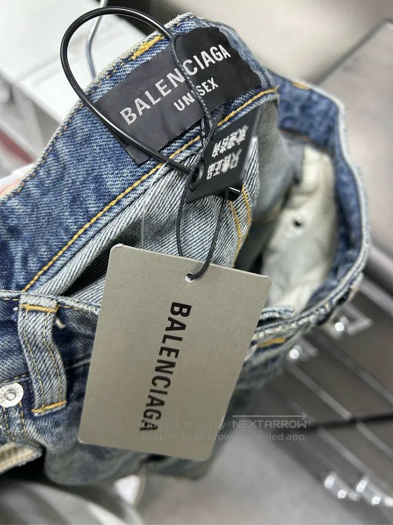 Balenciaga Balenciaga size M Mud-Dyed Destroyed Denim Jeans Size US 27 - 5 Thumbnail