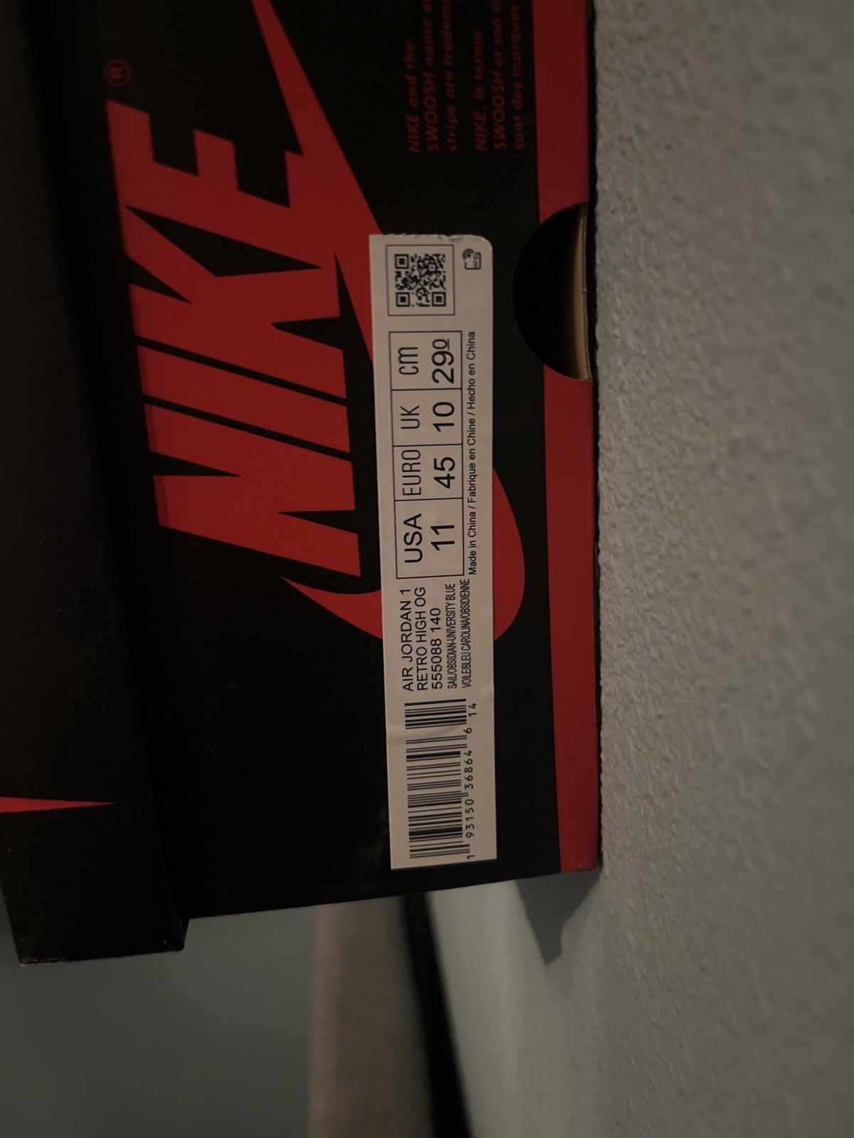 Jordan Brand × Nike Jordan 1 Retro High Og Obsidian Size US 11 / EU 44 - 9 Thumbnail