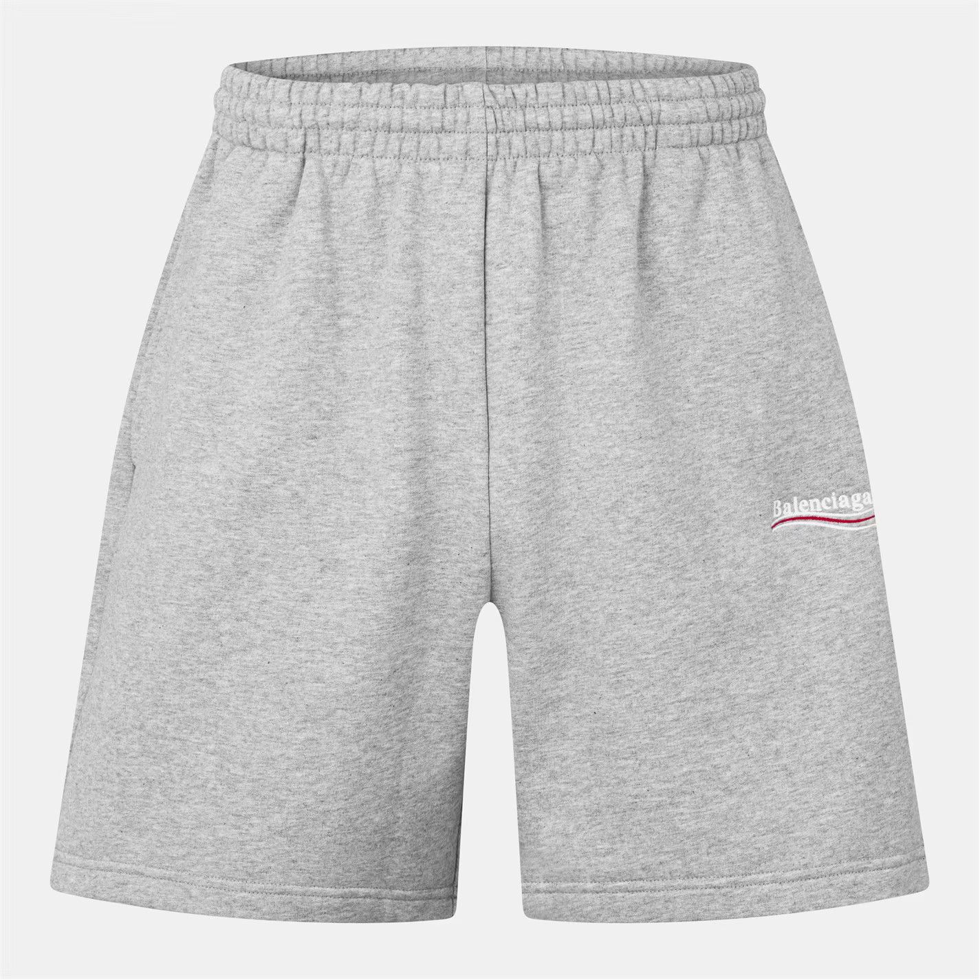 Balenciaga o1g2r1mq0226 Political Sweat Shorts In Heather Gray Size US 26 / EU 42 - 1 Thumbnail