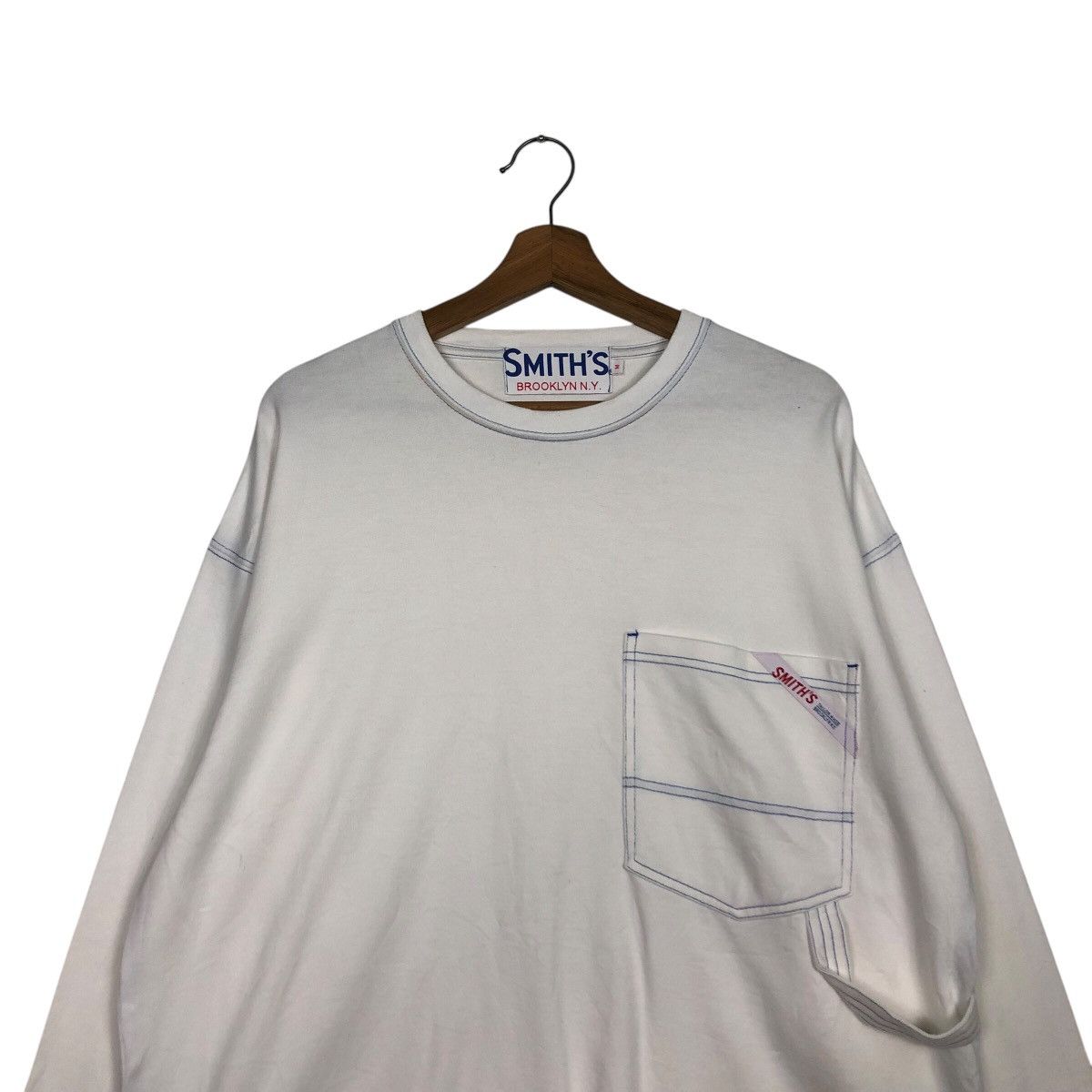 Japanese Brand × Vintage 📌Vintage Sweatshirt Long Sleeve One Pocket Smith's Brooklyn Size US M / EU 48-50 / 2 - 4 Thumbnail