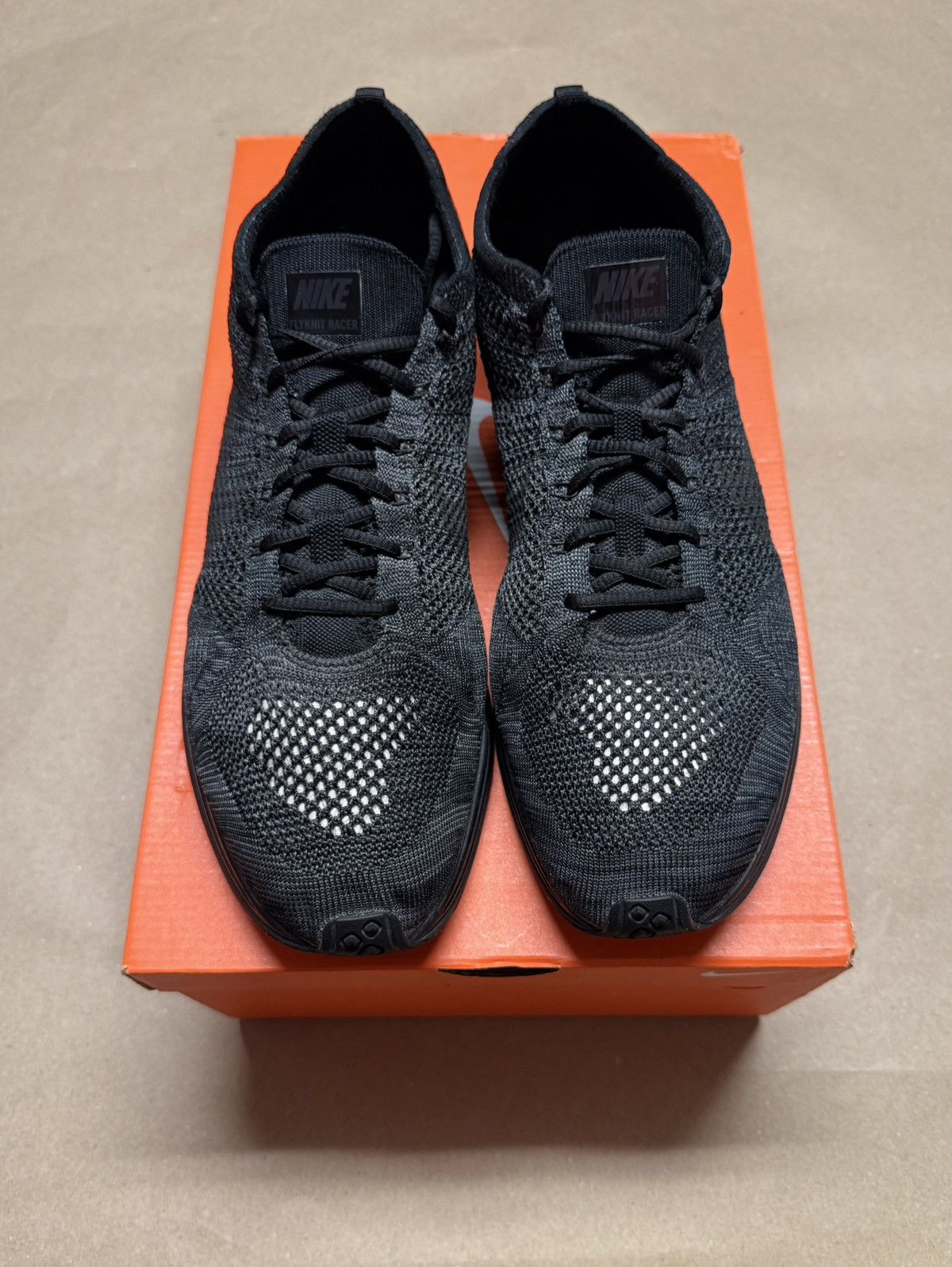 Nike Nike Flyknit Racer Triple Black men’s sz 14 Running shoes! Size US 14 / EU 47 - 3 Thumbnail
