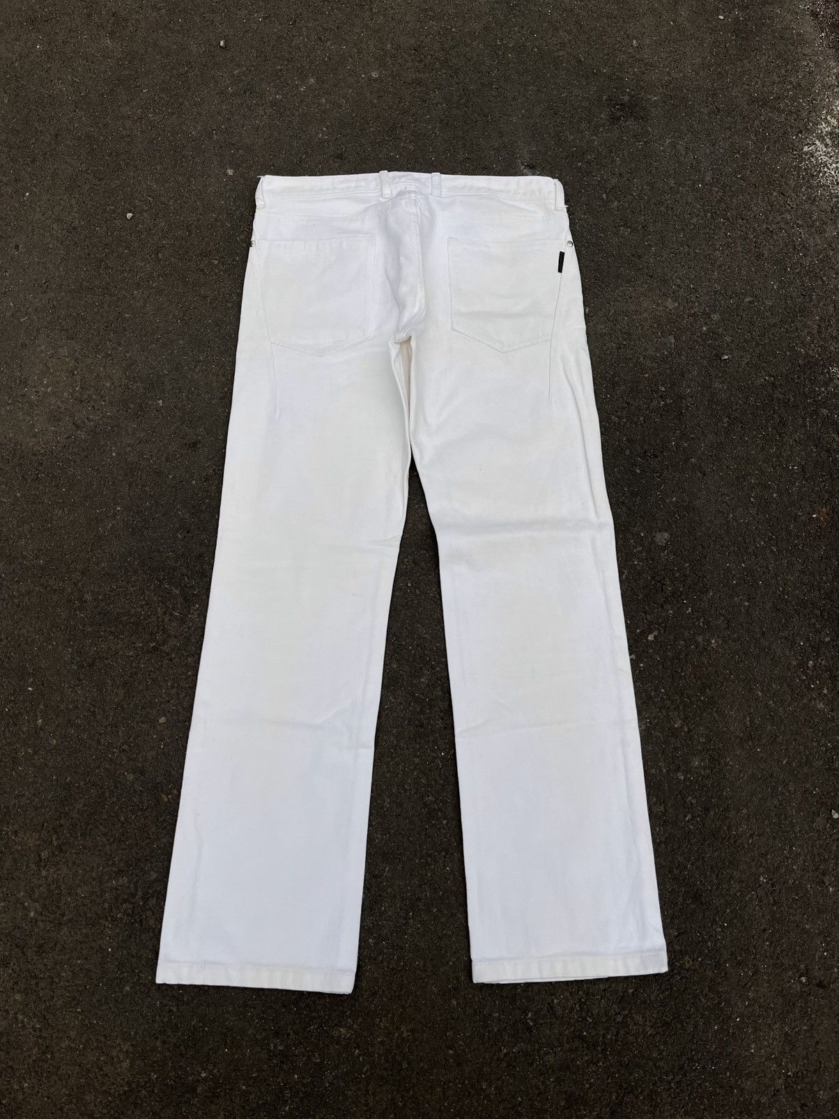 Black Barrett By Neil Barrett Denim Pants White