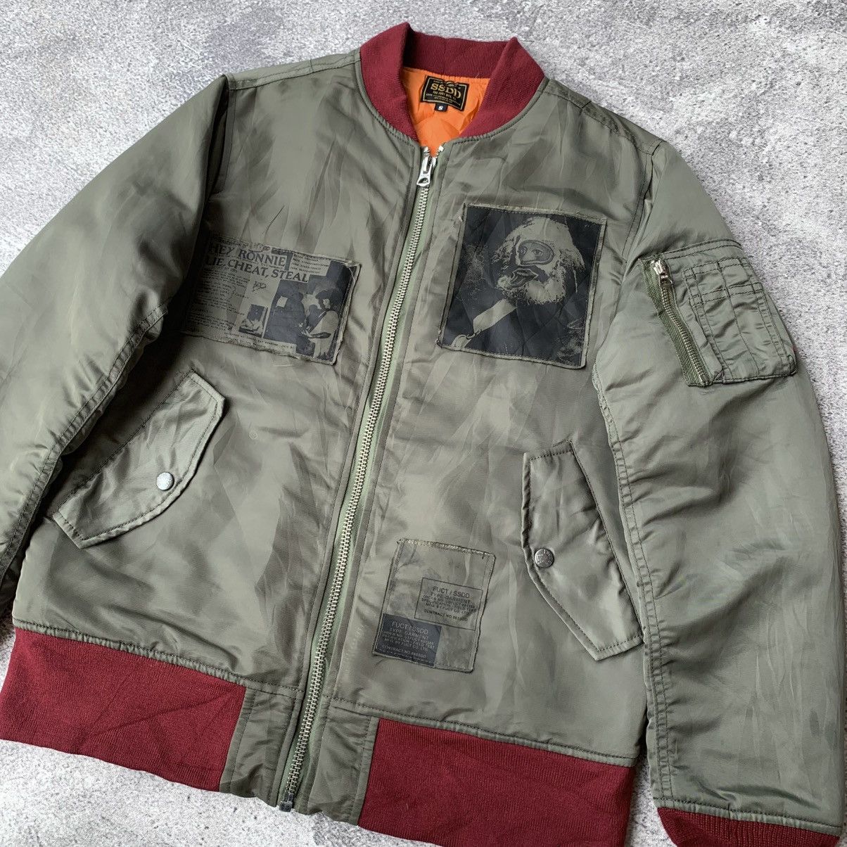 FUCT × Japanese Brand Fuct SSDD Patch Bomber Type Ma-1 Jacket Size US S / EU 44-46 / 1 - 3 Thumbnail