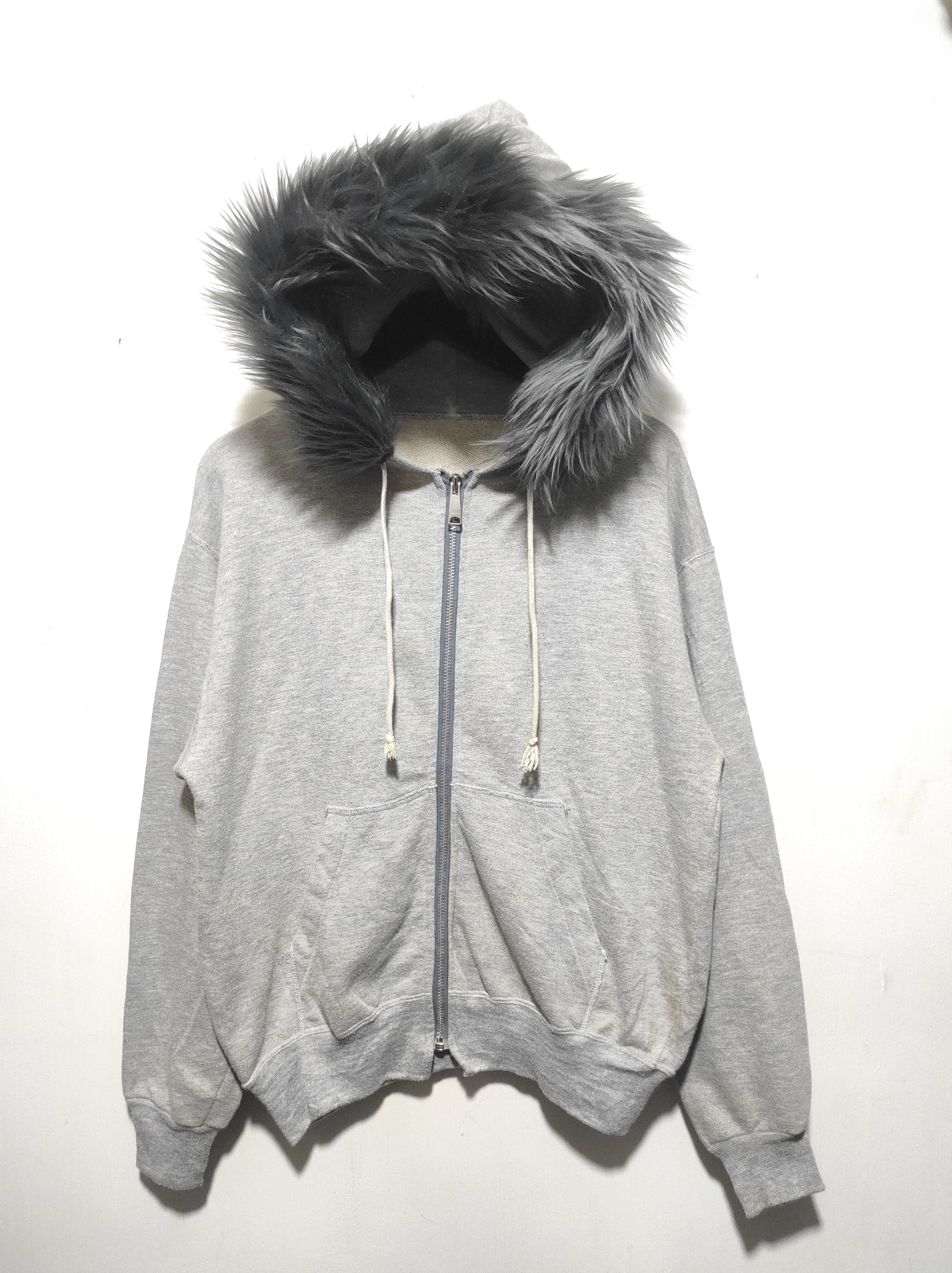 Le Grande Bleu (L.G.B.) Vintage 90s Vision Streetwear Zip Fur hoodie LGB style Size US M / EU 48-50 / 2 - 3 Thumbnail