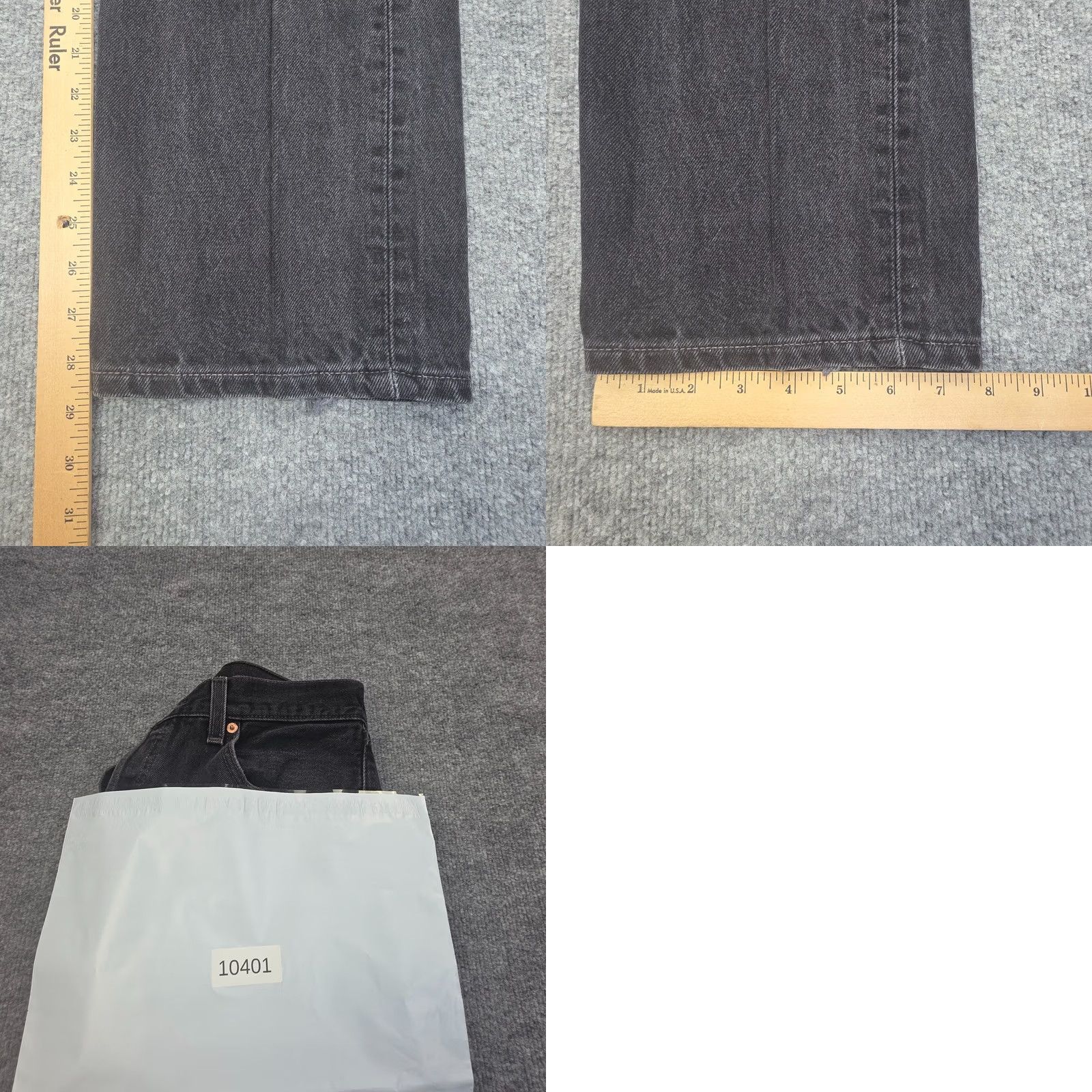 Levi's VINTAGE Levi's 501 Jeans Men's 34 x 30 Black Made USA 31x29 Regular Denim 5-Pocket USA 90s Size US 31 - 10 Thumbnail