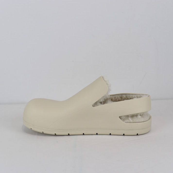 Bottega Veneta o1rshd1 Cozy Matt Rubber Puddle Sandal in Sea Salt Size US 13 / EU 46 - 3 Thumbnail