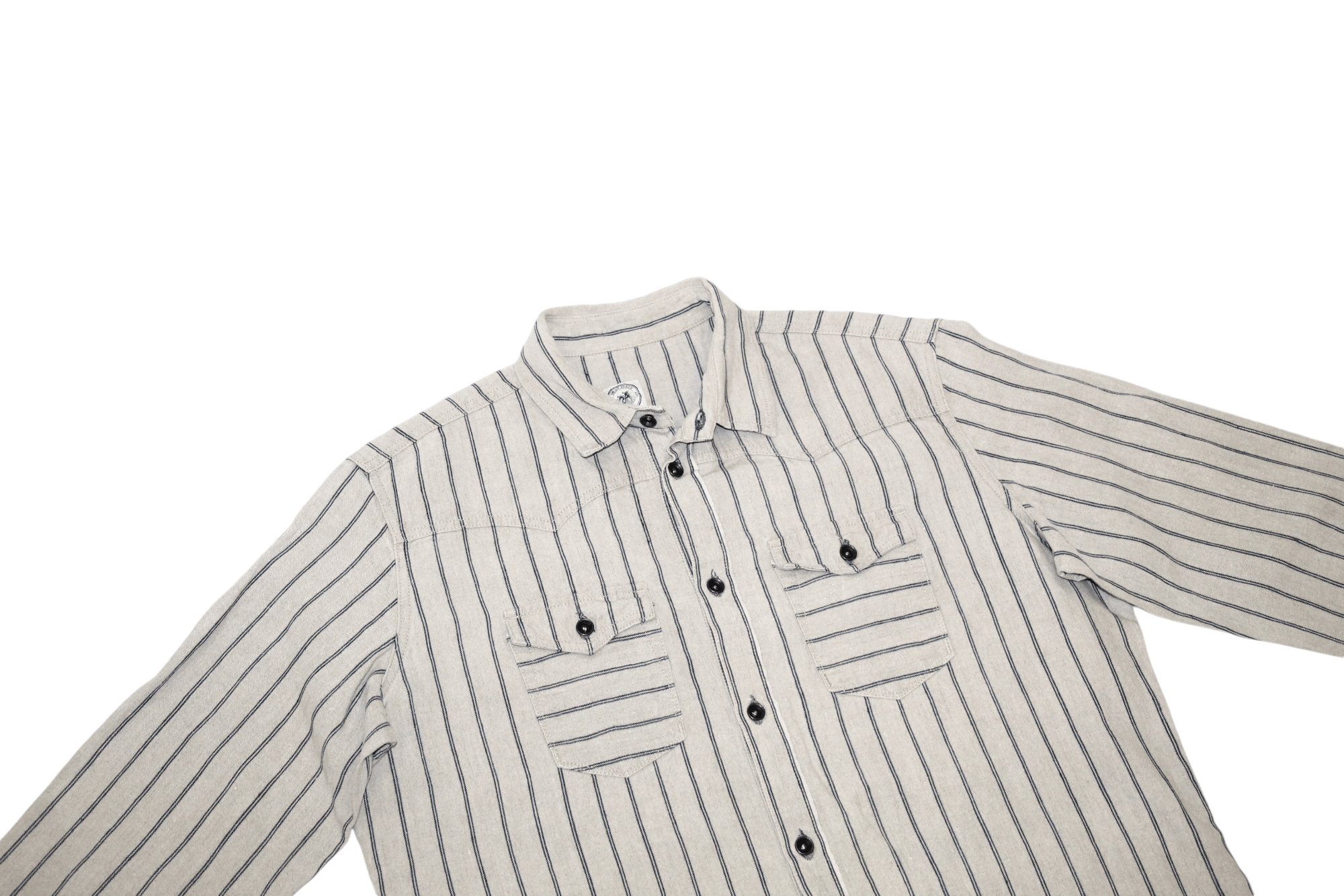 Japanese Brand IMjiT35020 Manufactus Srl Woven Raw Linen 18oz Western Shirt Size US XL / EU 56 / 4 - 2 Thumbnail