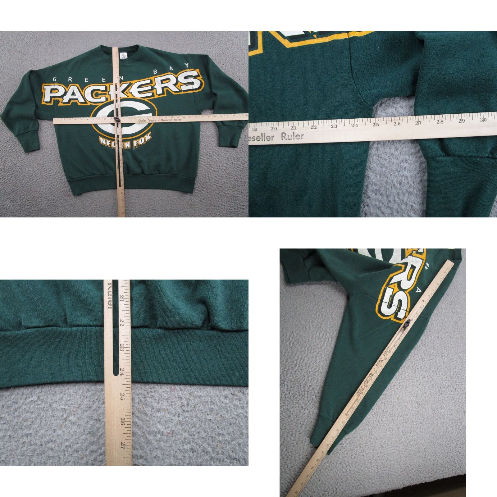 Delta VINTAGE 1997 Green Bay Packers NFL On Fox Sweatshirt XL 1990s Cotton Mens NFL Shirt Size US XL / EU 56 / 4 - 8 Thumbnail