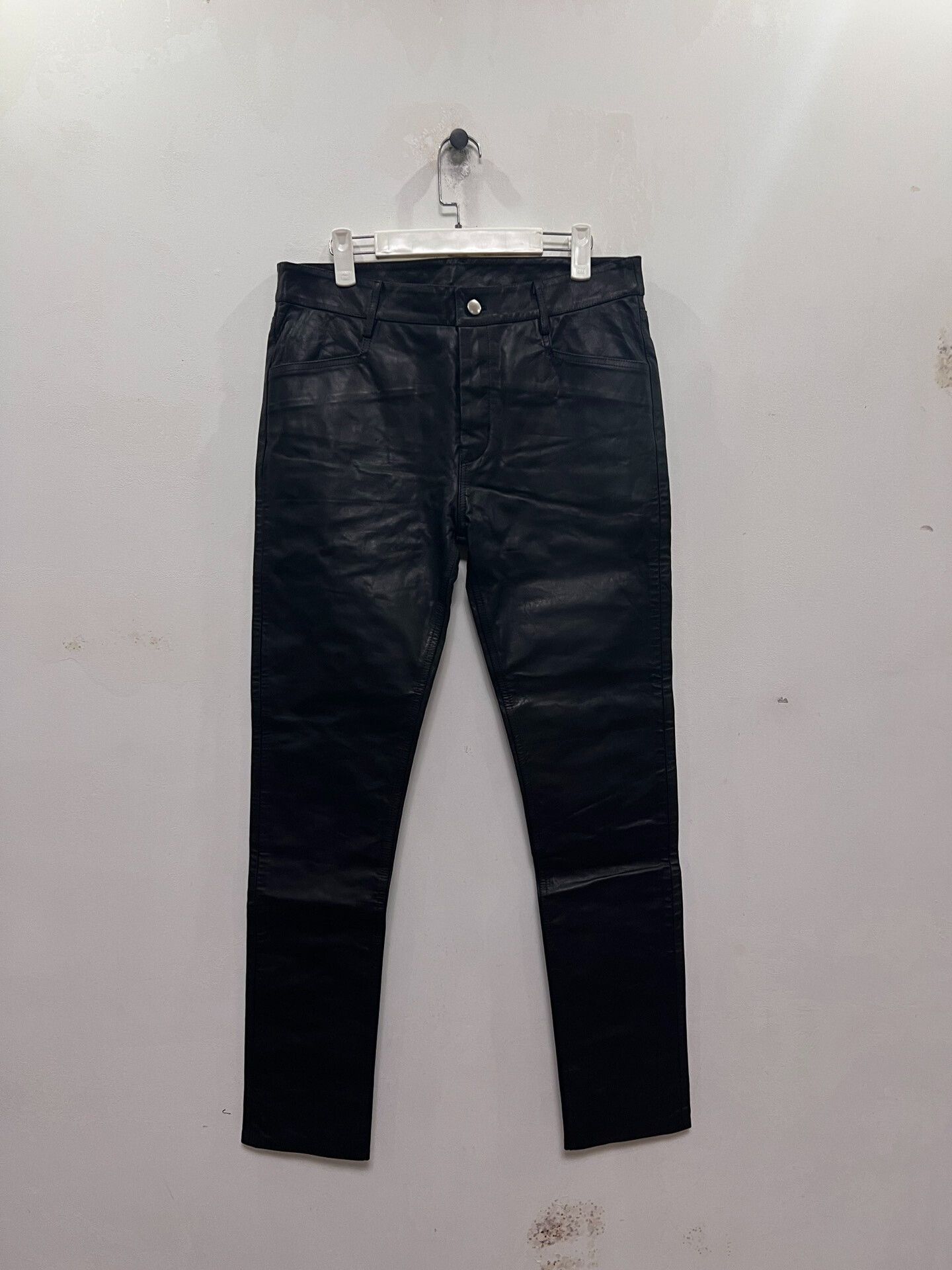 Rick Owens Rick Owens Black Leather Pants Size US 30 / EU 46 - 1 Thumbnail