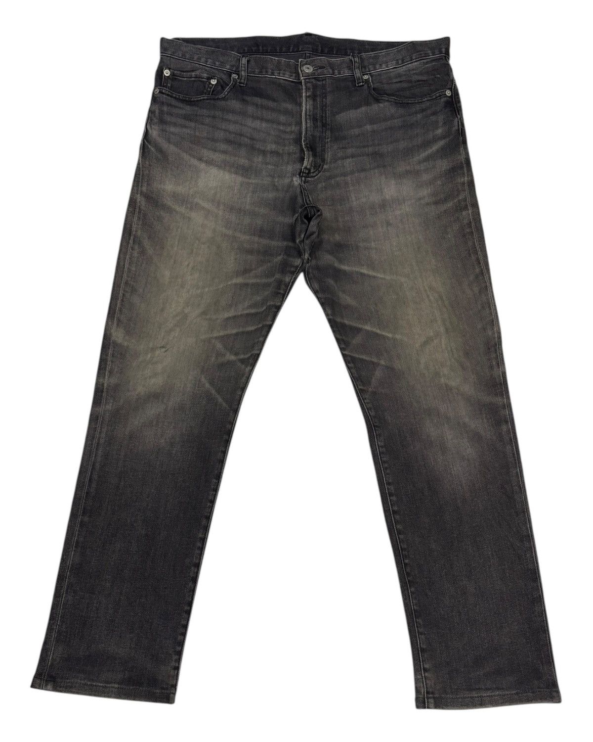 GU × Undercover Vintage GU Faded Black Loose Distressed Jean Size US 37 - 1 Thumbnail
