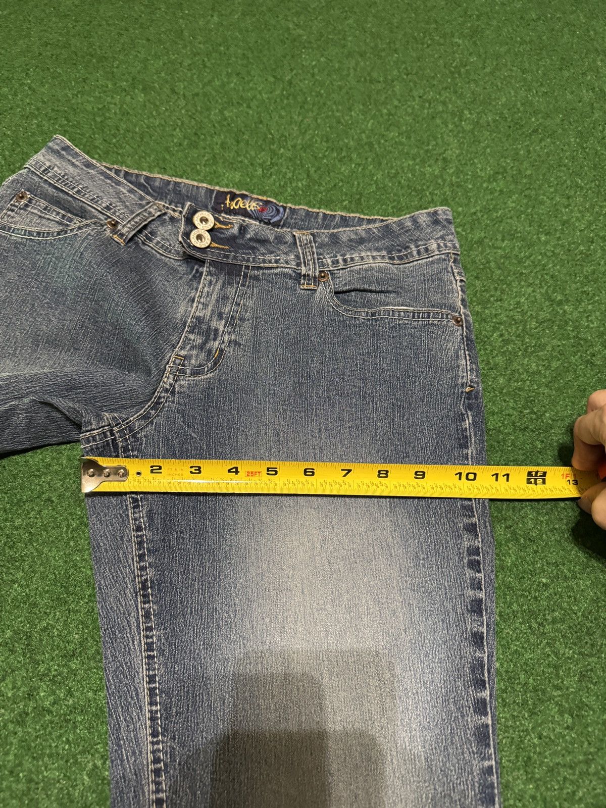 Vintage Y2K Angels Low Rise Flare Womens 13 Stretch 32x32 Jeans Size 32" / US 10 / IT 46 - 9 Thumbnail
