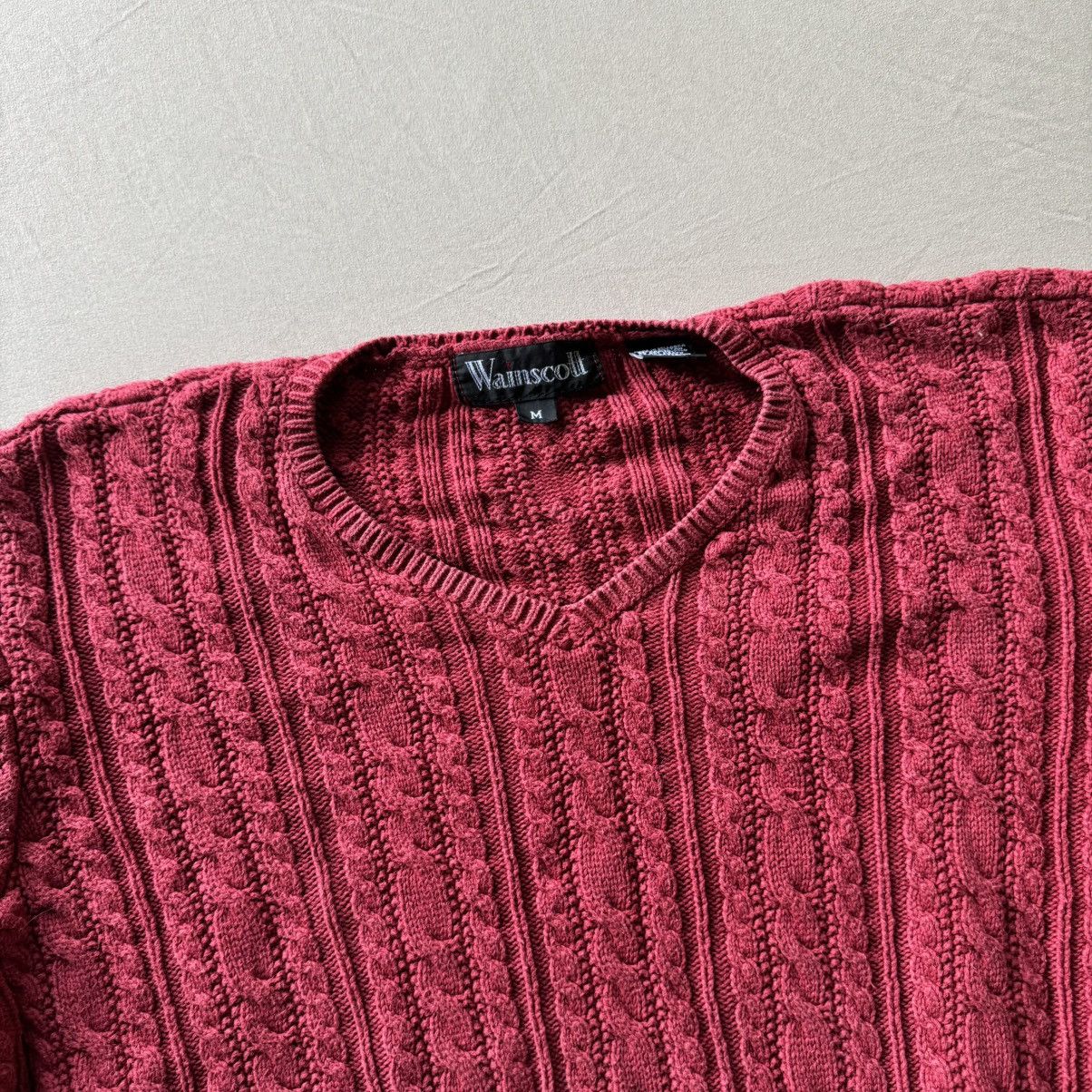 Vintage Vintage Wainscott Cable Knit V-Neck Sweater Size M / US 6-8 / IT 42-44 - 3 Thumbnail