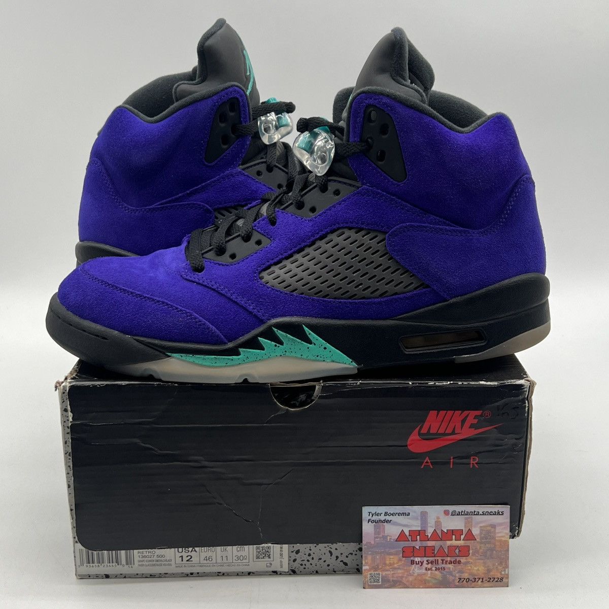 image of Air Jordan Alternative Grape Shoes in Purple, Men's (Size 12)