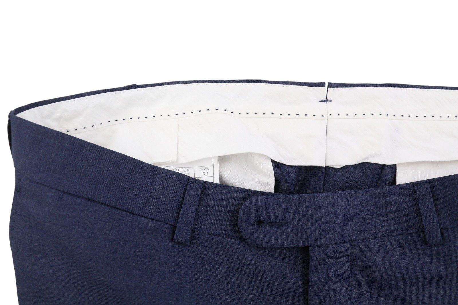 Suitsupply SOHO TURN-UP UK32R Blue Wool S120 Tapered Trousers 86726 Size US 32 / EU 48 - 9 Thumbnail