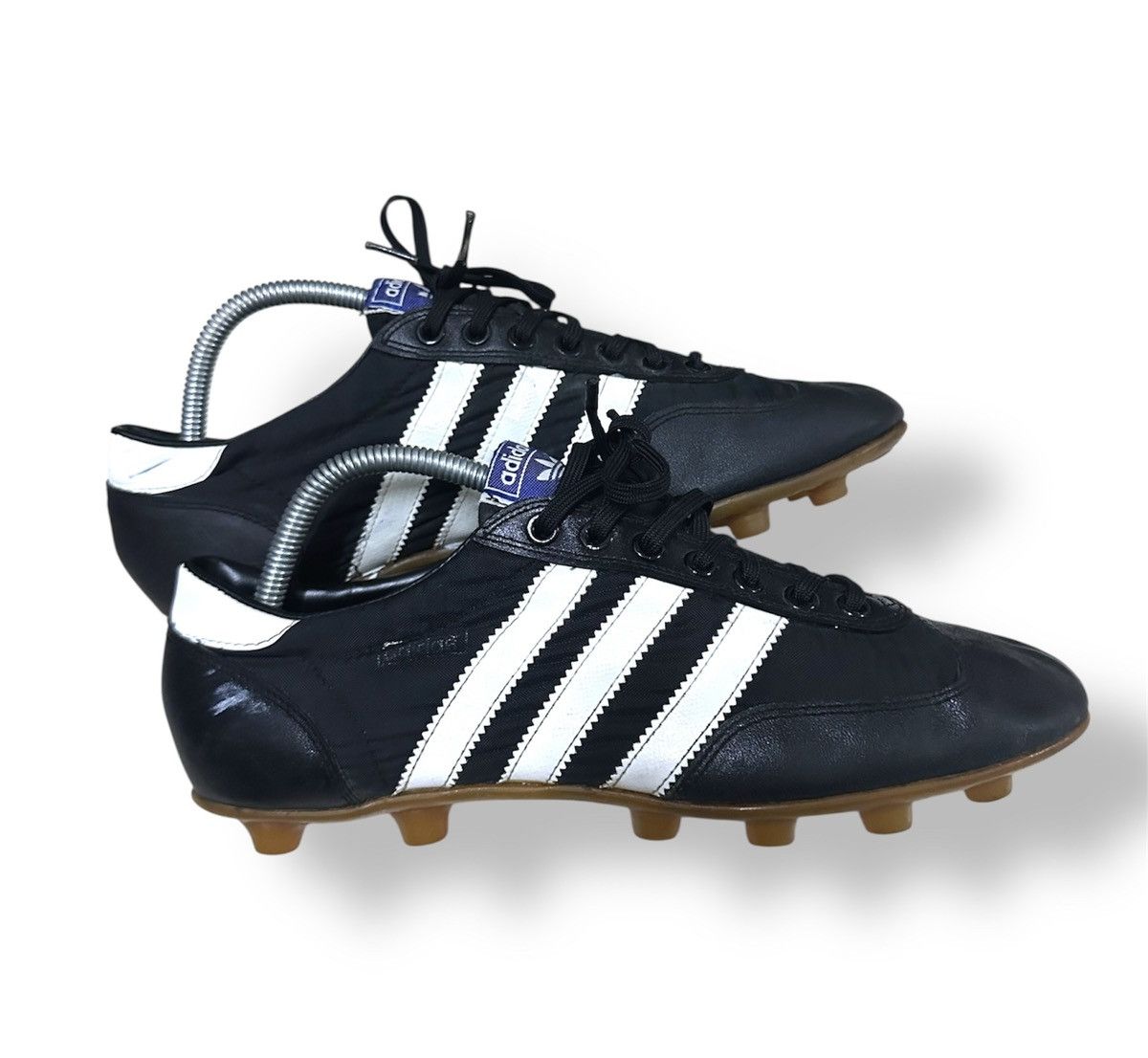 Adidas Vintage 80s Adidas Football Cleats Black Nylon Canvas Size US 9 / EU 42 - 2 Thumbnail