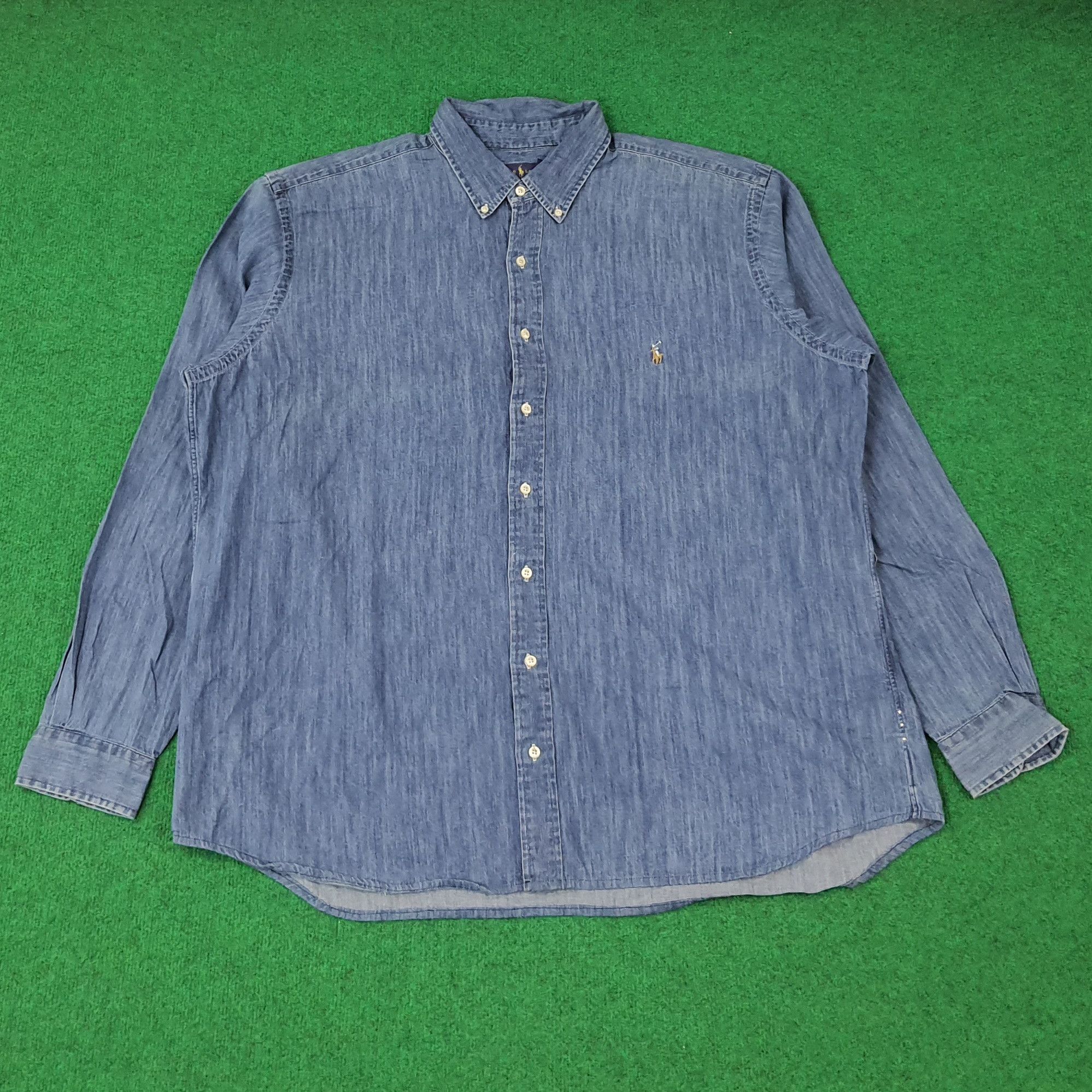 Ralph Lauren Vintage Ralph Lauren Button Up Denim Shirt C223N33 Size US XXL / EU 58 / 5 - 1 Thumbnail