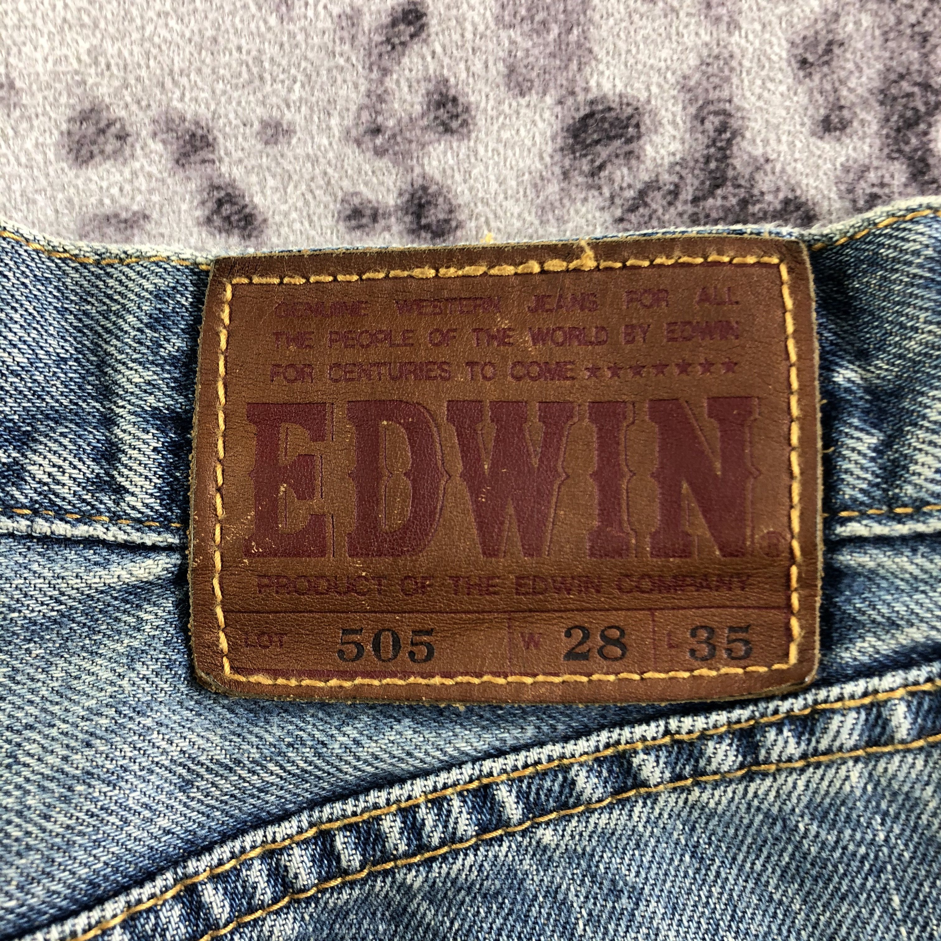 Edwin Vintage 90s Light Wash Edwin 505 Selvedge Jeans-JM3599 Size US 30 / EU 46 - 6 Thumbnail