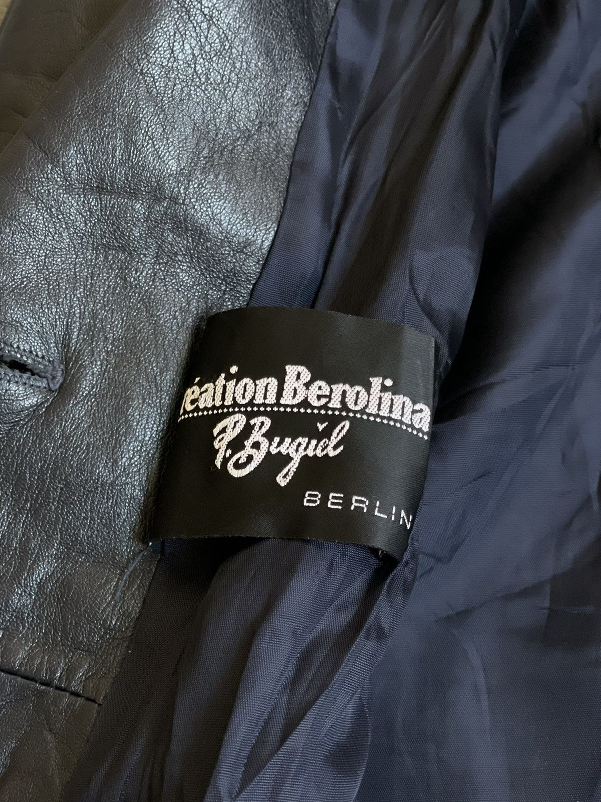 Vintage Vintage Creation Berolina Berlin Leather Jacket 90s Size L / US 10 / IT 46 - 8 Thumbnail