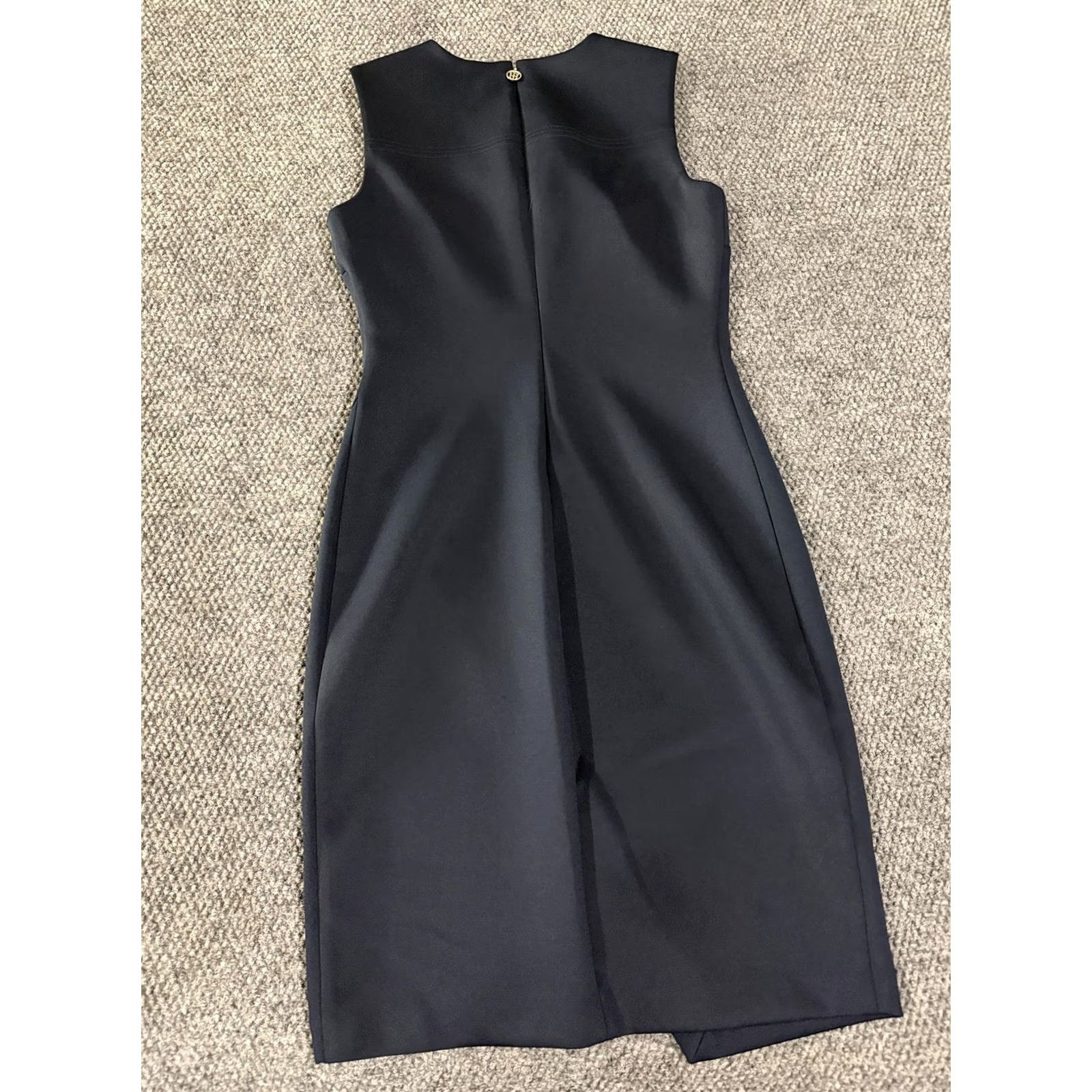 Tommy Hilfiger Tommy Hilfiger Dress Womens 6 Navy Blue Sleeveless Sheath Pencil Gold Button Dress Size M / US 6-8 / IT 42-44 - 7 Thumbnail