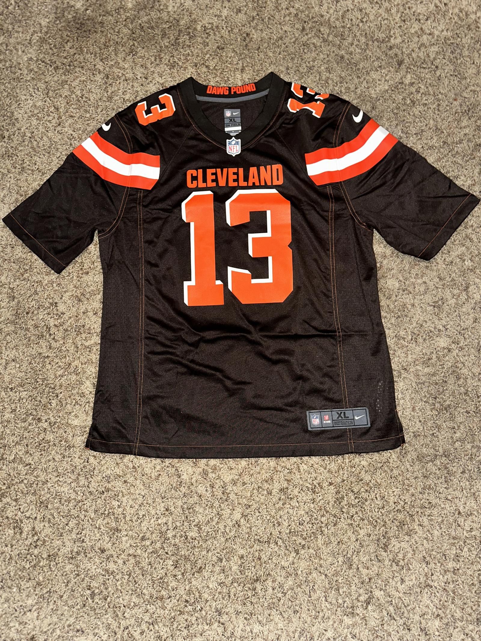 image of Cleveland Browns Odell Beckham Jr Nike Brown Game Jersey, Men's (Size XL)