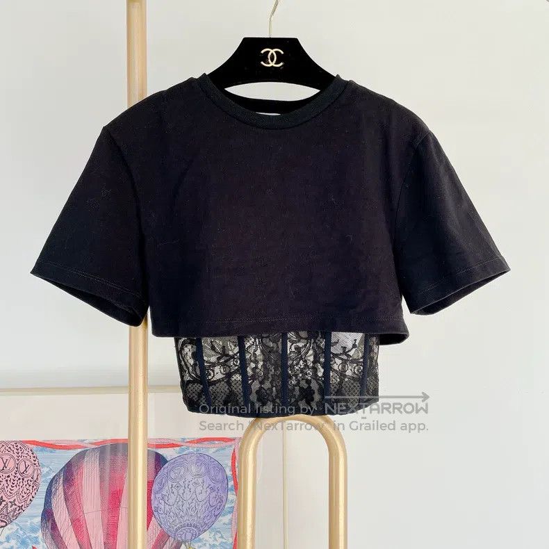 Alexander McQueen Alexander Mcqueen Black fishbone short sleeves Size XS / US 0-2 / IT 36-38 - 1 Thumbnail