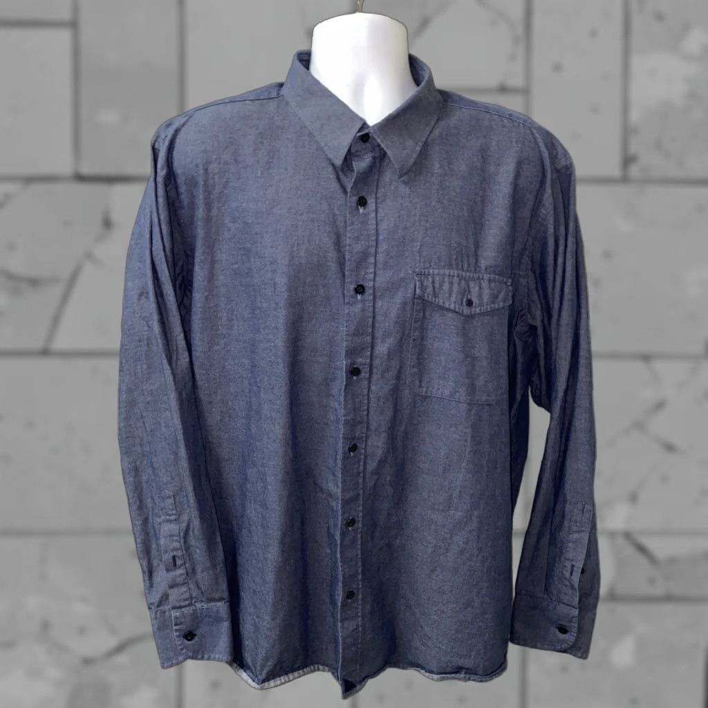 UNTUCKit UNTUCKit Mens Blue Long Sleeve Button-Front Shirt 3XL Regular Cotton Casual Shirt Mens Blue 3XL Size US XXL / EU 58 / 5 - 1 Thumbnail