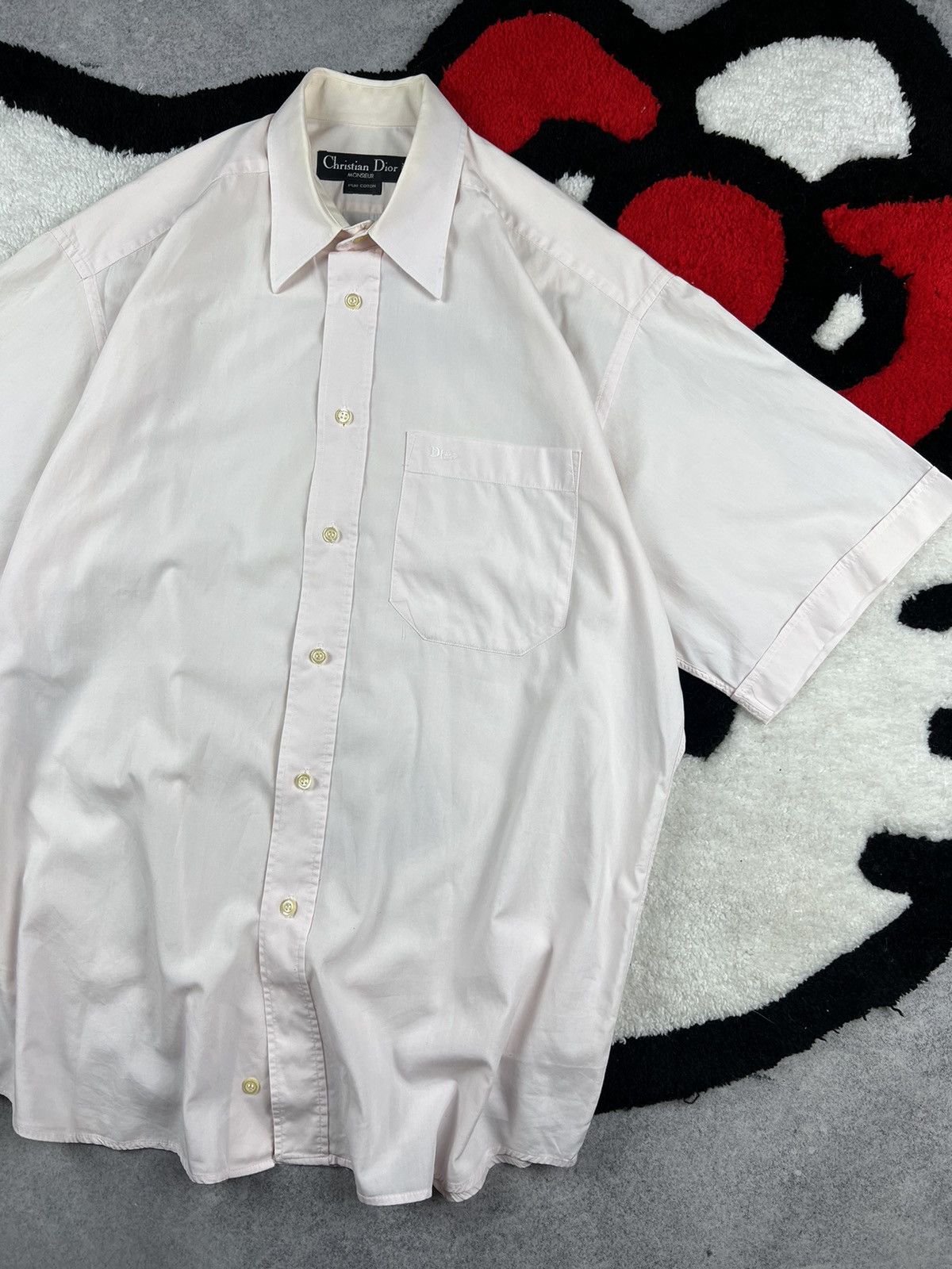 Dior Vintage Christian Dior Old Money Luxury Pink Casual Shirt Size US XL / EU 56 / 4 - 3 Thumbnail