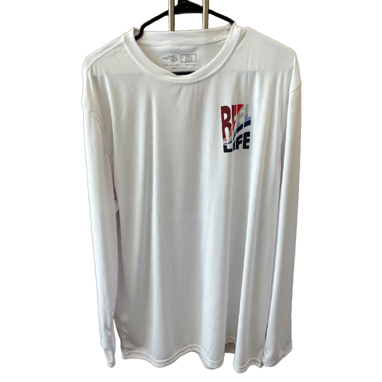 Alife Reel Life Rash Guard Shirt XL White Men Long Sleeve UV Sun Swim Tee Beach Surfing Recreation Size US XL / EU 56 / 4 - 1 Thumbnail