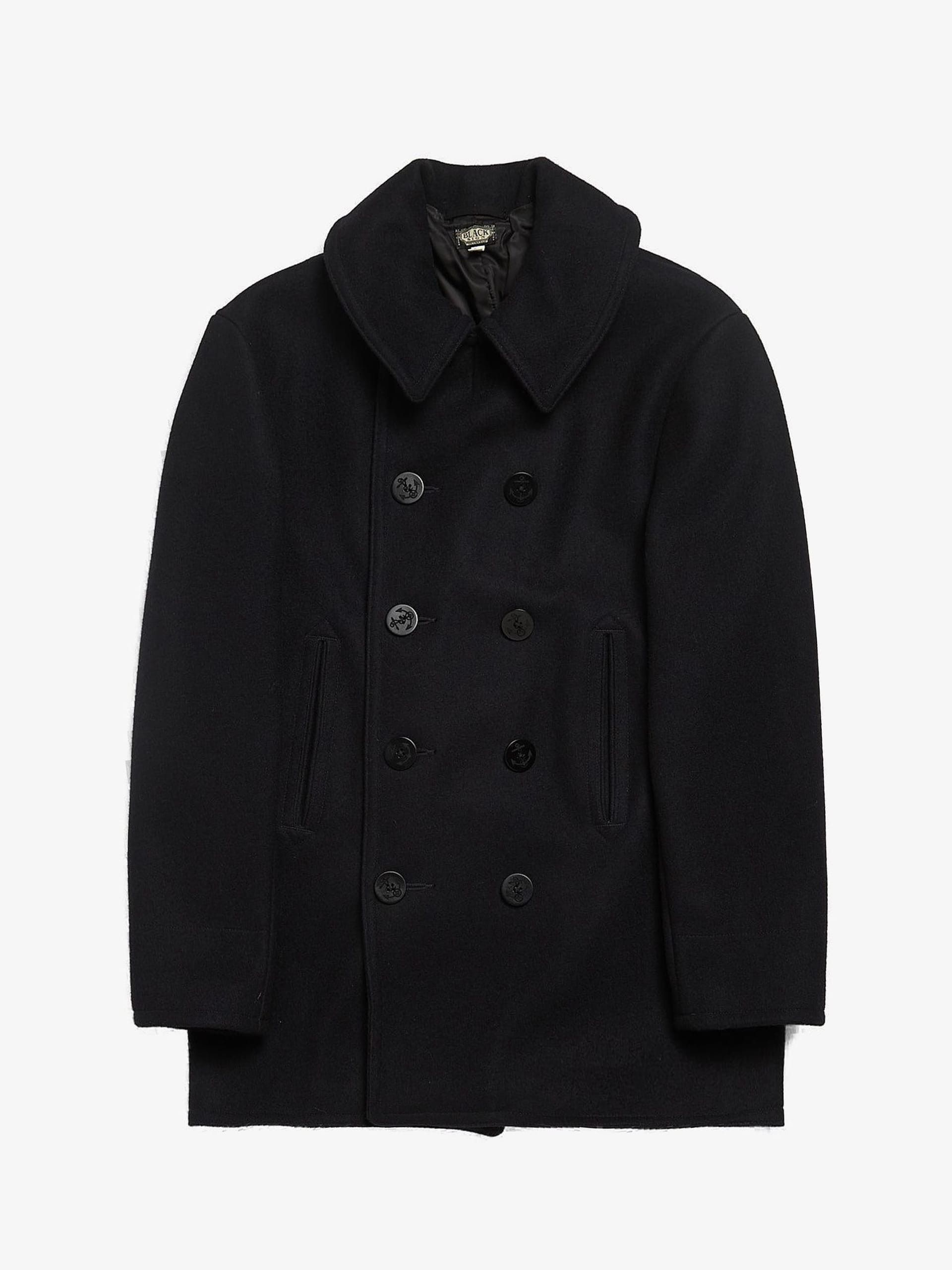 BLACK SIGN Navy Double Breasted Wool Coat Size US XS / EU 42 / 0 - 1 Thumbnail