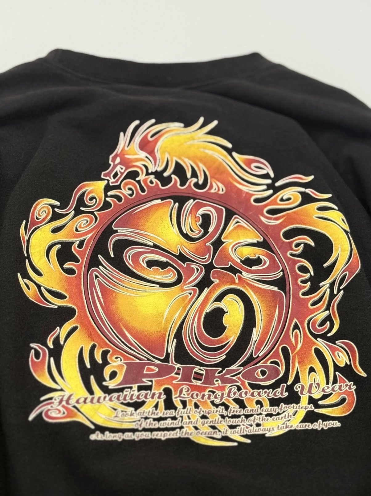 Sun Surf 🔥 FLAME 🔥 Piko Longboard Wear Big Logo Roundneck Sweat - L Size US L / EU 52-54 / 3 - 12 Thumbnail