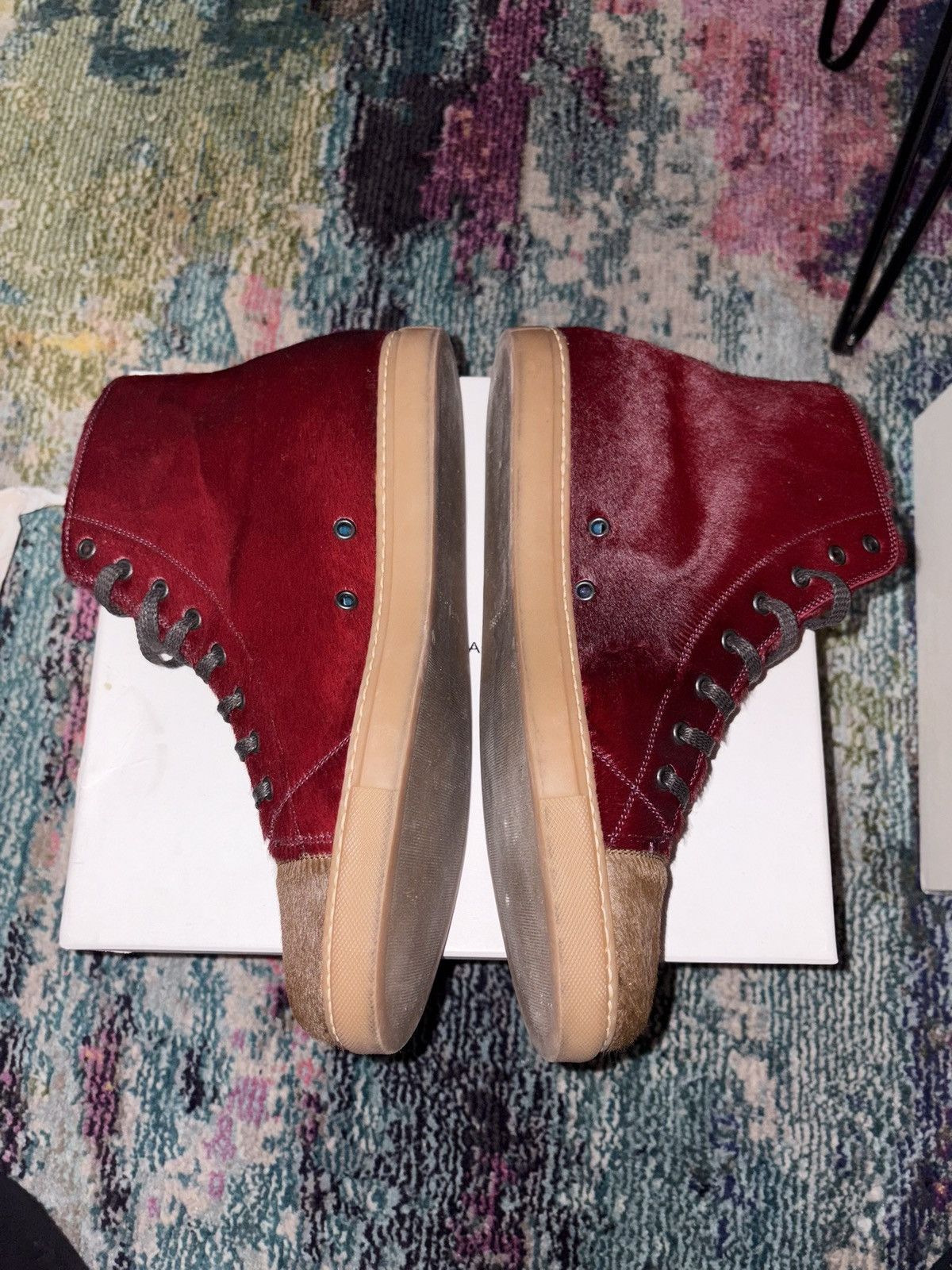 Marc Jacobs Super Rare - Marc Jacob’s High Top Dyed Cow Hair Sneakers Size US 13 / EU 46 - 5 Thumbnail