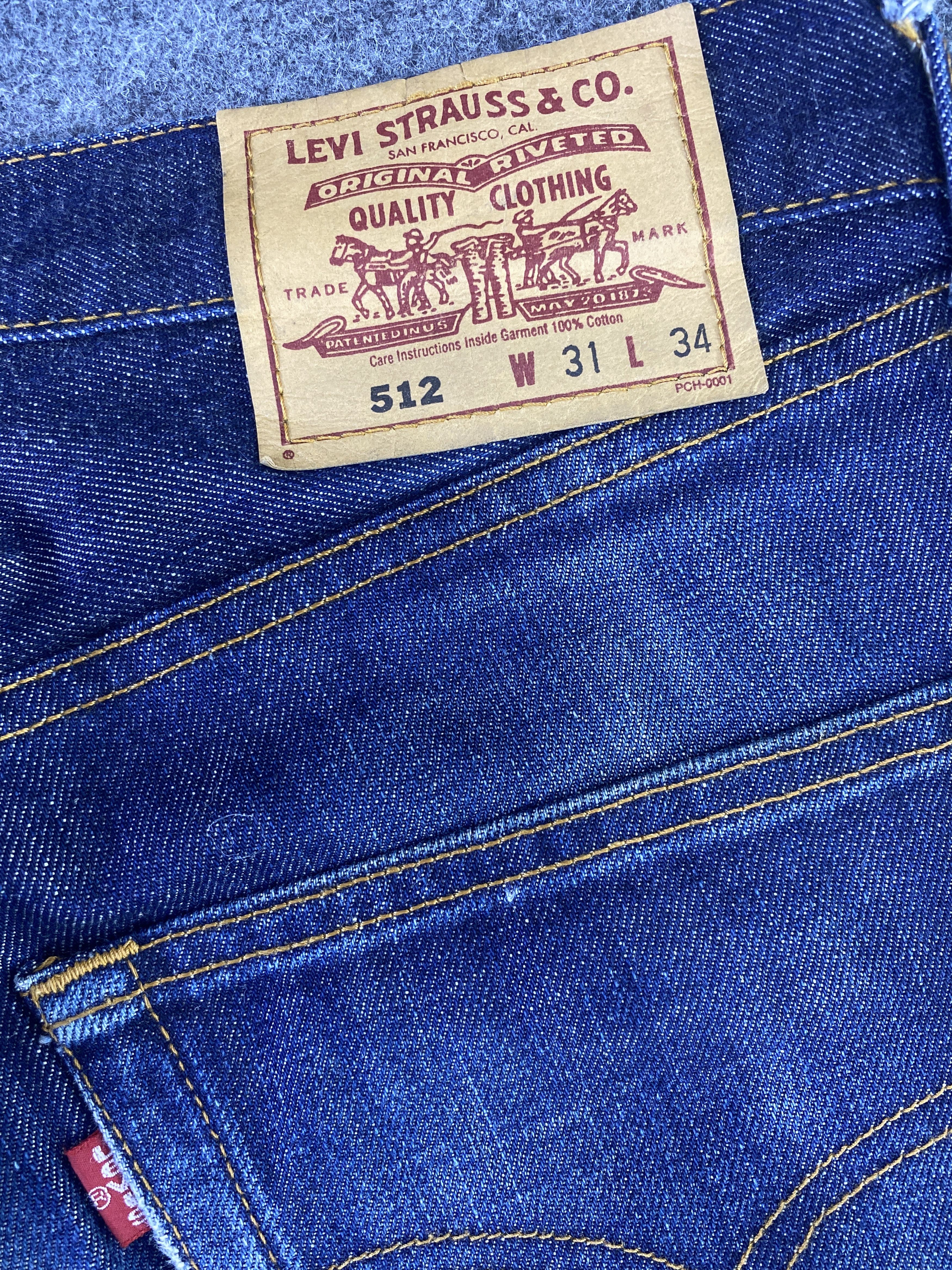 Levi's Vintage Levi's 512 Blue Wash Jeans - J913 Size US 31 - 10 Thumbnail