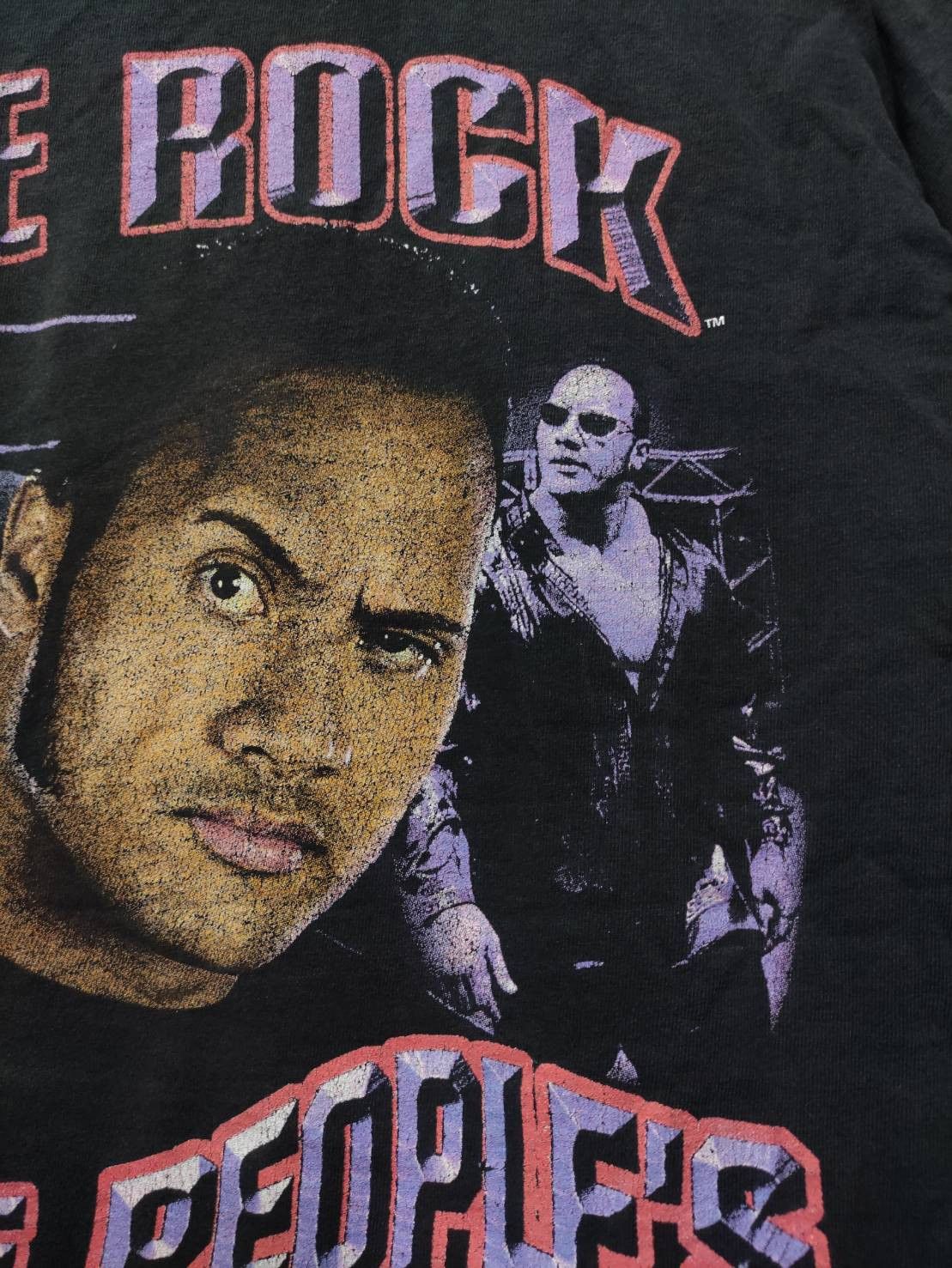 WWF Vtg 00's The Rock " Know Your Role, The Peoples Champion " Size US L / EU 52-54 / 3 - 12 Thumbnail