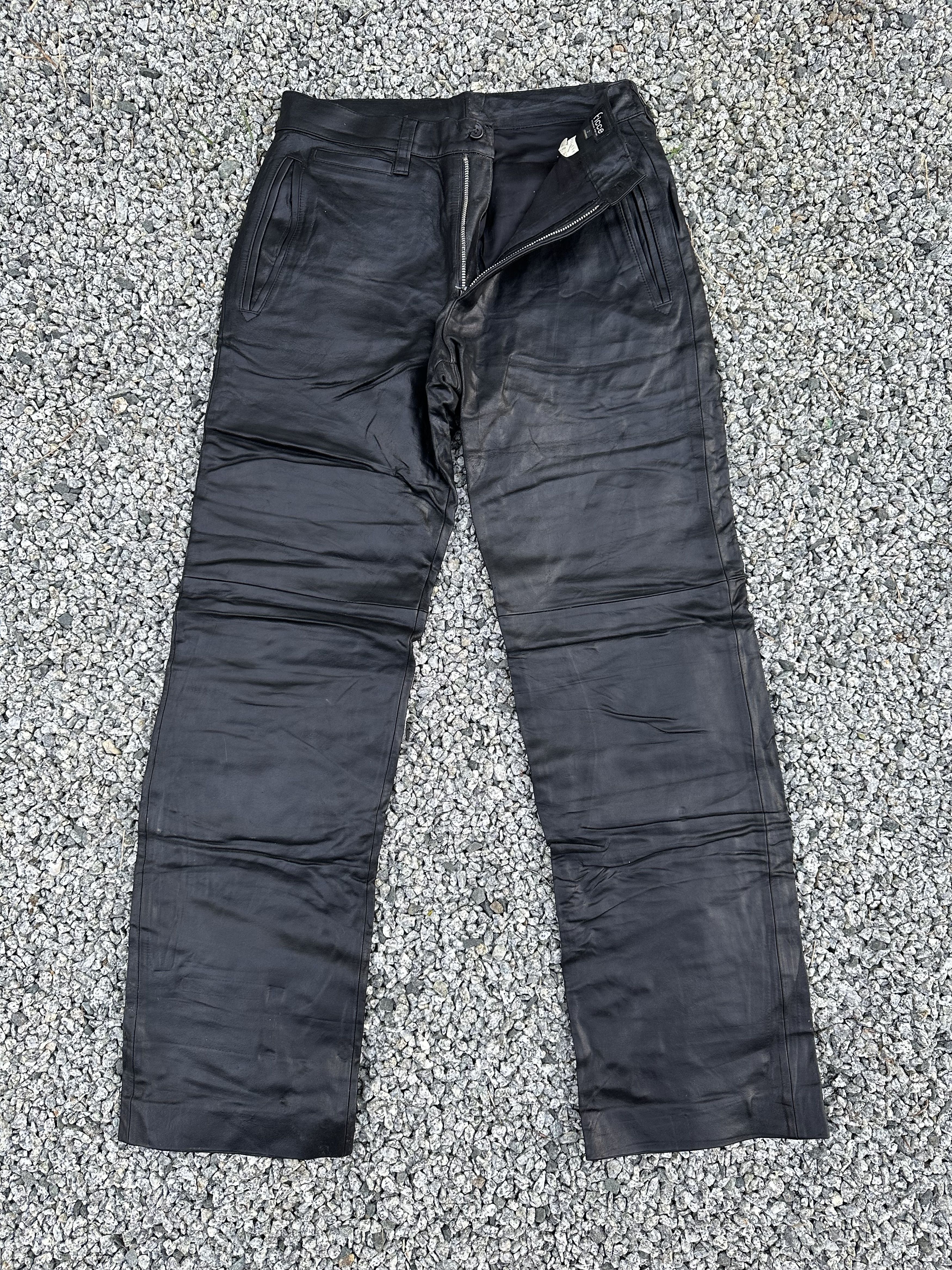 Yoshiyuki Konishi Japanese Brand Ficce Yoshiyuki Konishi Leather Biker Pants Size US 32 / EU 48 - 3 Thumbnail