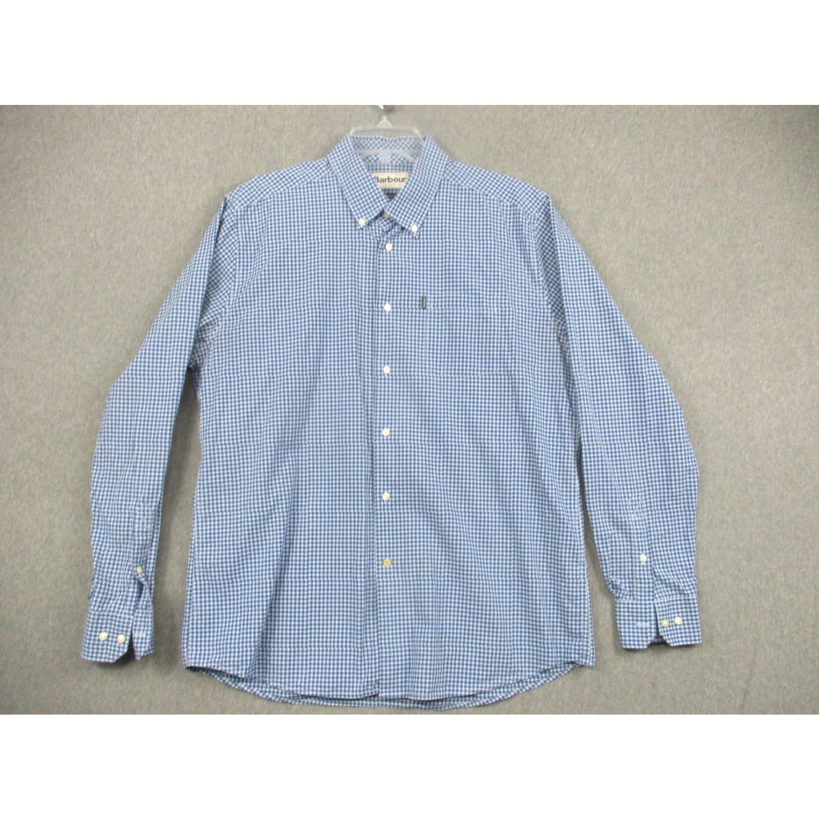 Barbour Barbour Stapleton Shirt Mens Large Blue Check Tailored Fit Button Down Cotton Shirt Size US L / EU 52-54 / 3 - 2 Thumbnail