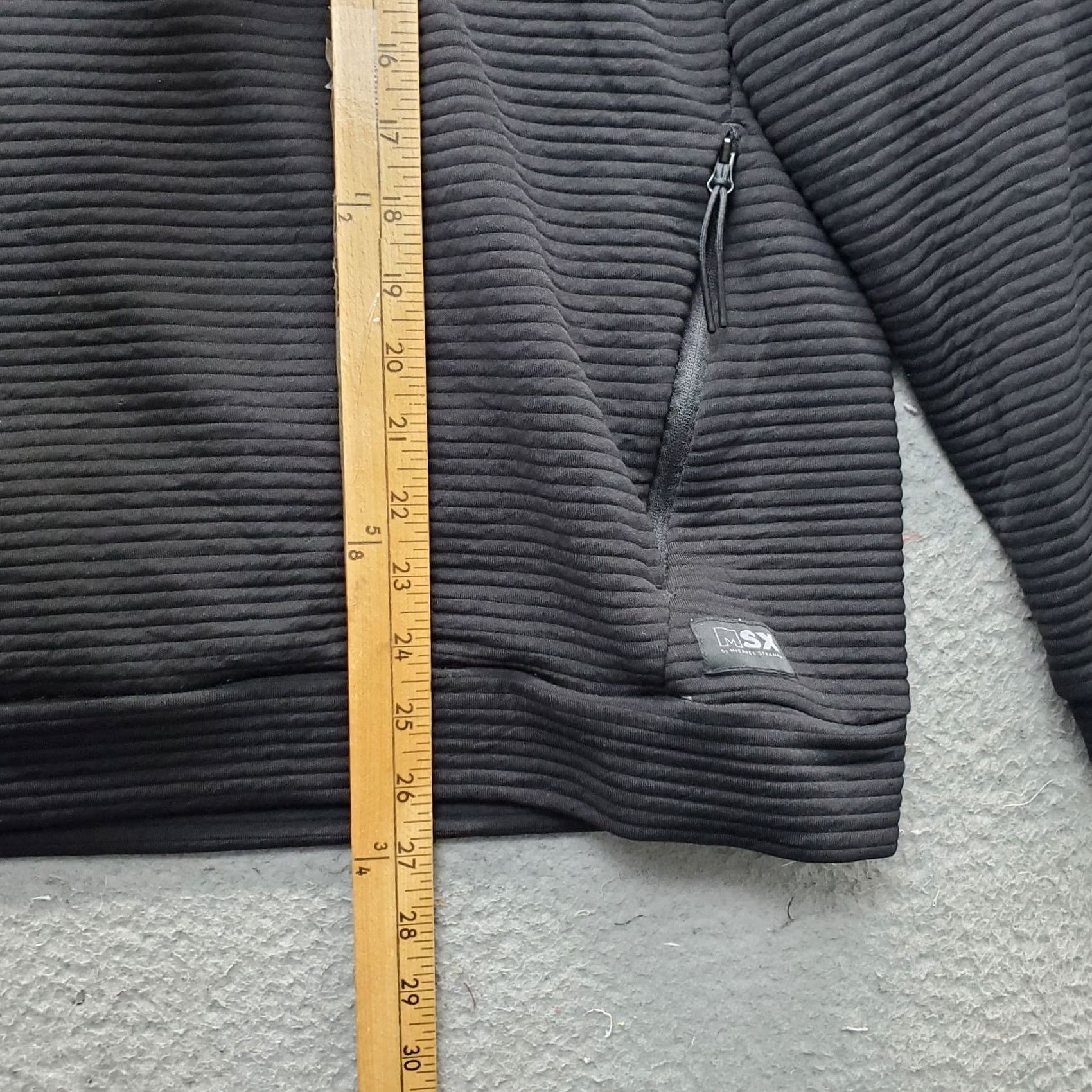 Vintage MSX Michael Strahan Hoodie Mens XL Black Fleece Lined Ribbed Quarter Zip Pullover Size US XL / EU 56 / 4 - 3 Thumbnail