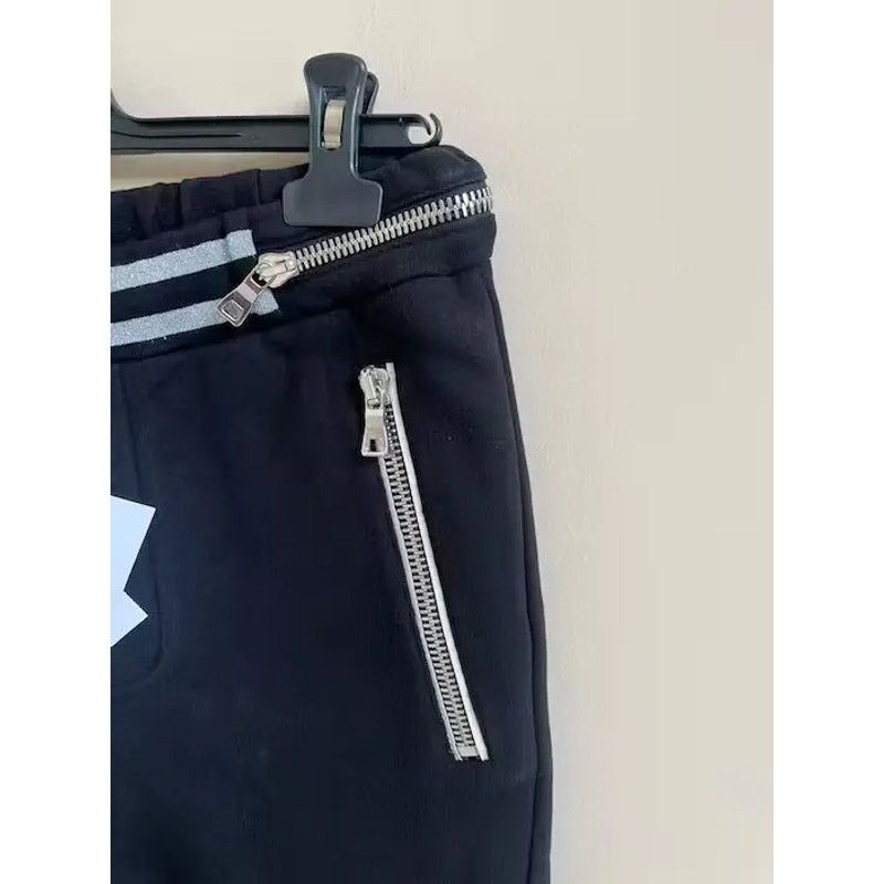 Balmain o1rshd1 Biker Sweat Pants With Silver Waist Band in Black Size US 30 / EU 46 - 6 Thumbnail