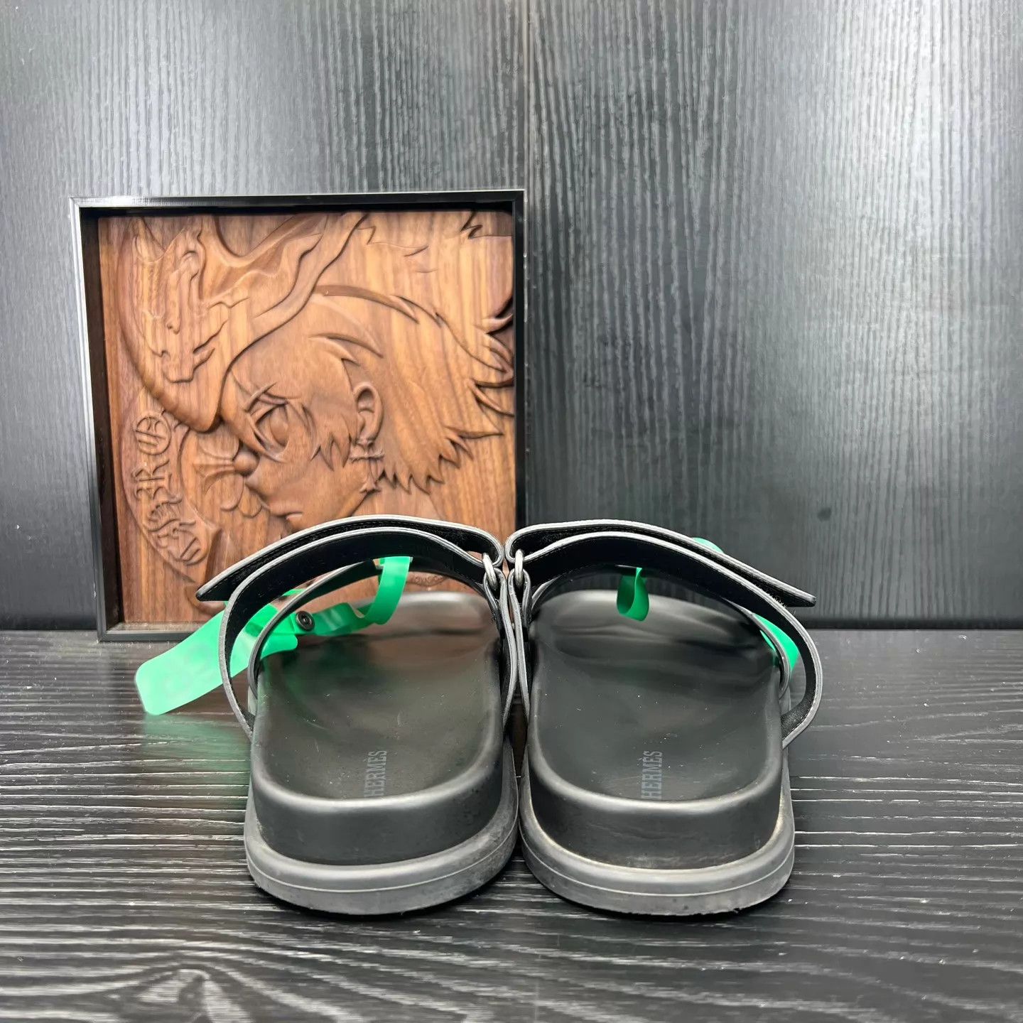 Hermes Hermès Chypre Black Slippers Size 38 Like New Size US 7.5 / IT 37.5 - 5 Thumbnail