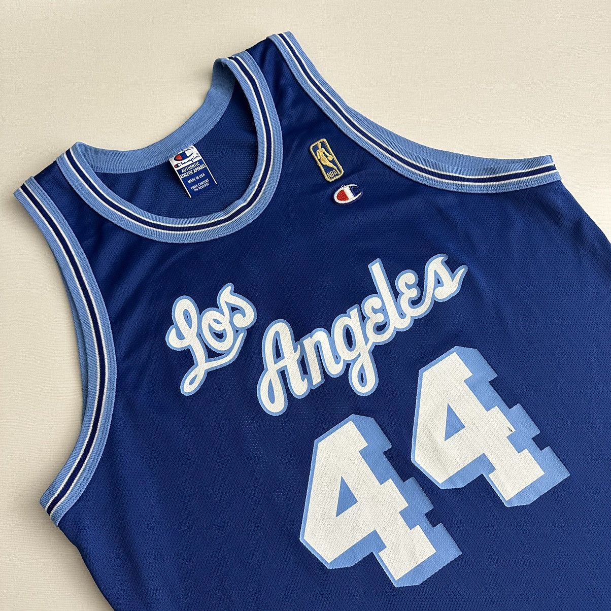Champion × Vintage 90s Jerry West LA Lakers NBA 50th Anniversary Blue 48/XL Size US XL / EU 56 / 4 - 2 Thumbnail