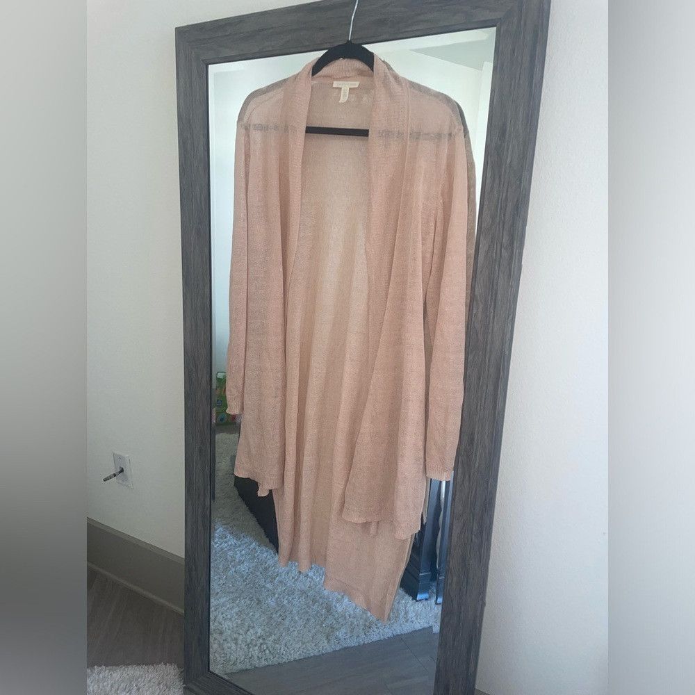Eileen Fisher Eileen fisher long cream see through cardigan Size S / US 4 / IT 40 - 1 Thumbnail
