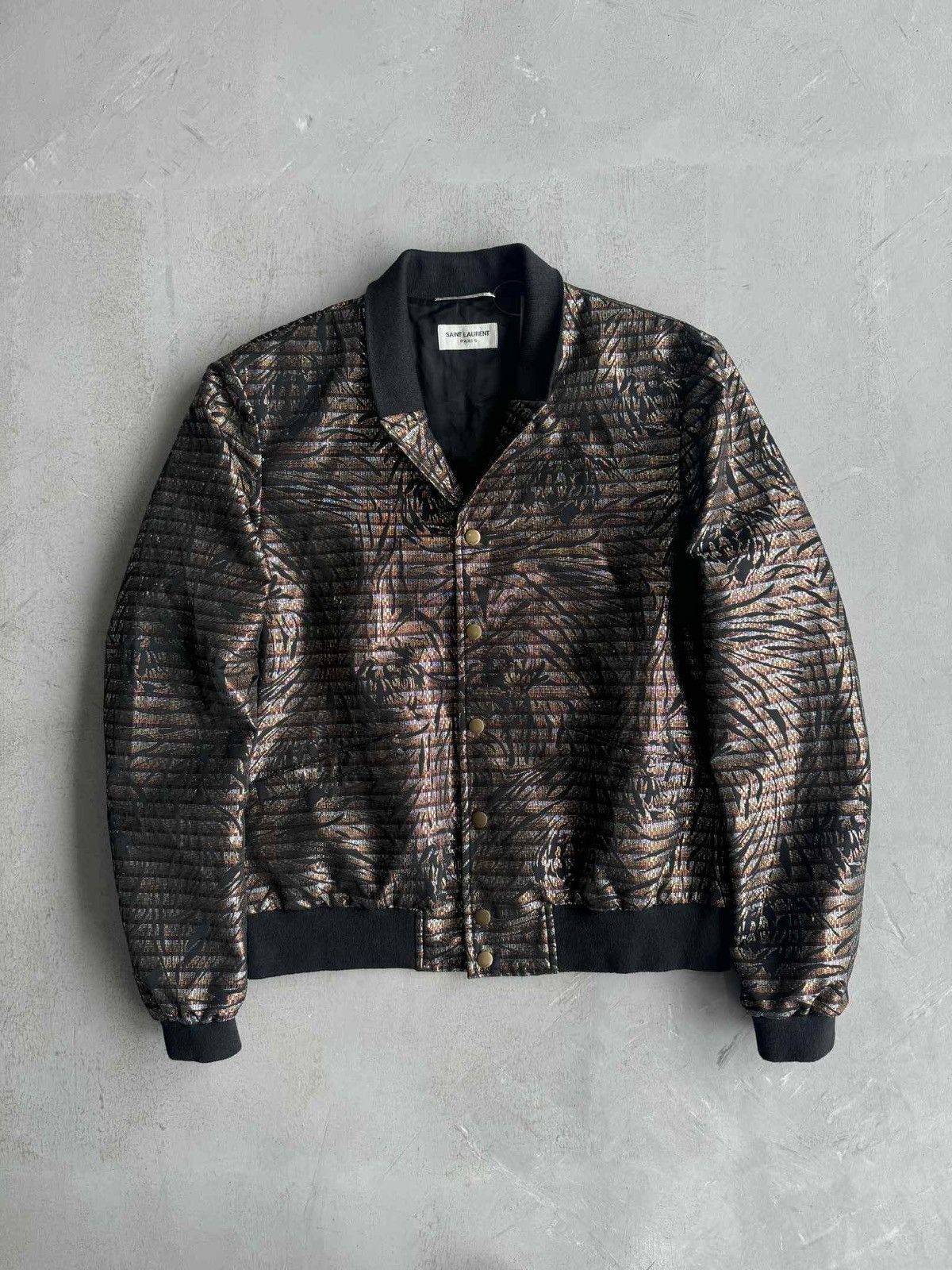 Saint Laurent Paris SLP - Multicolor Metallic Bomber Jacket Size US L / EU 52-54 / 3 - 1 Thumbnail