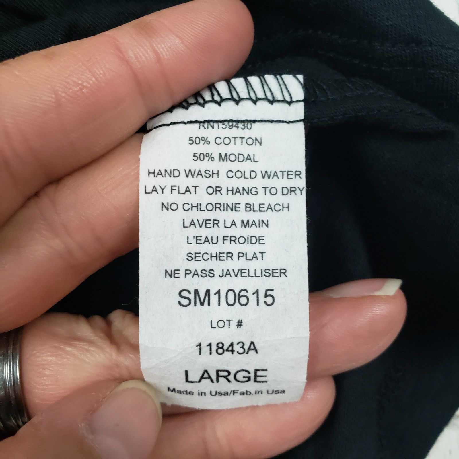 Other NWT Neely By Elam Black Burnout T-Shirt Slash Detail Large Size L / US 10 / IT 46 - 7 Thumbnail